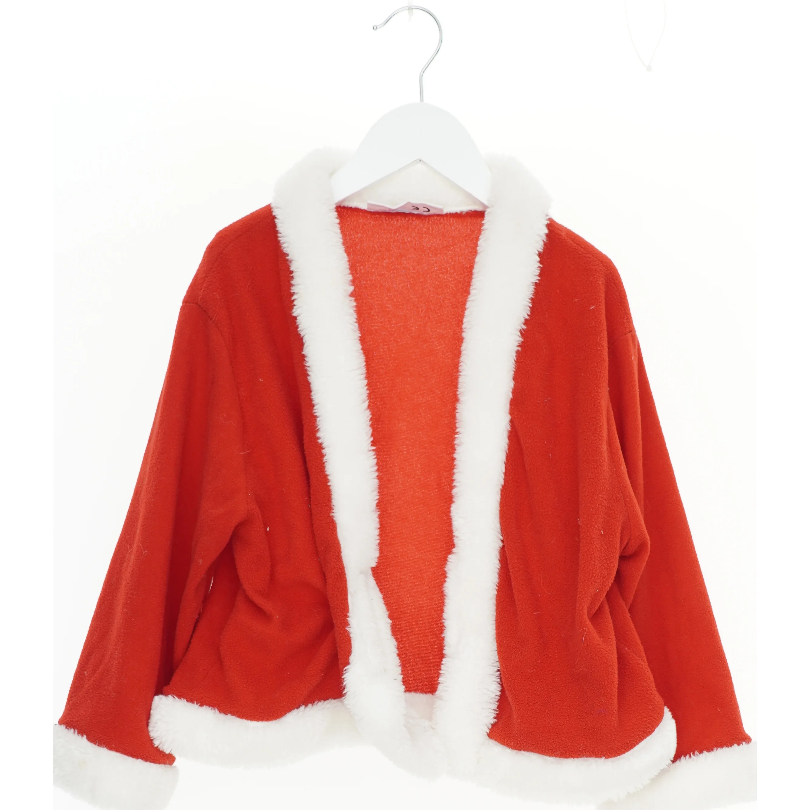 Julemandsjakke med hvid kant (str. 116)