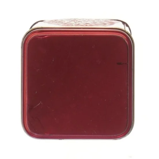 Rød Juletræsmetalbeholder (str. 10x7 cm)