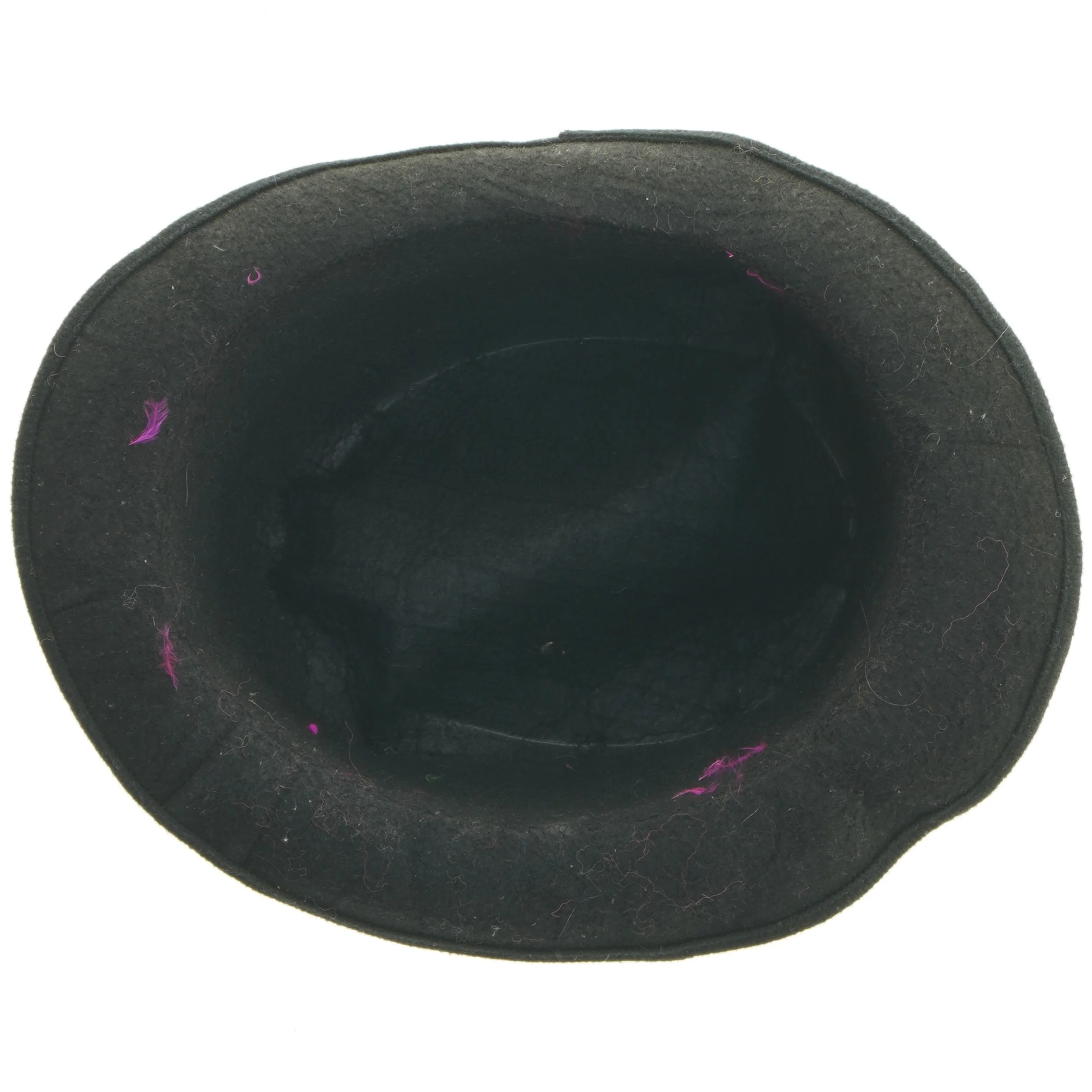 Sort hat med dekorativ bånd (str. Ø 18 cm)