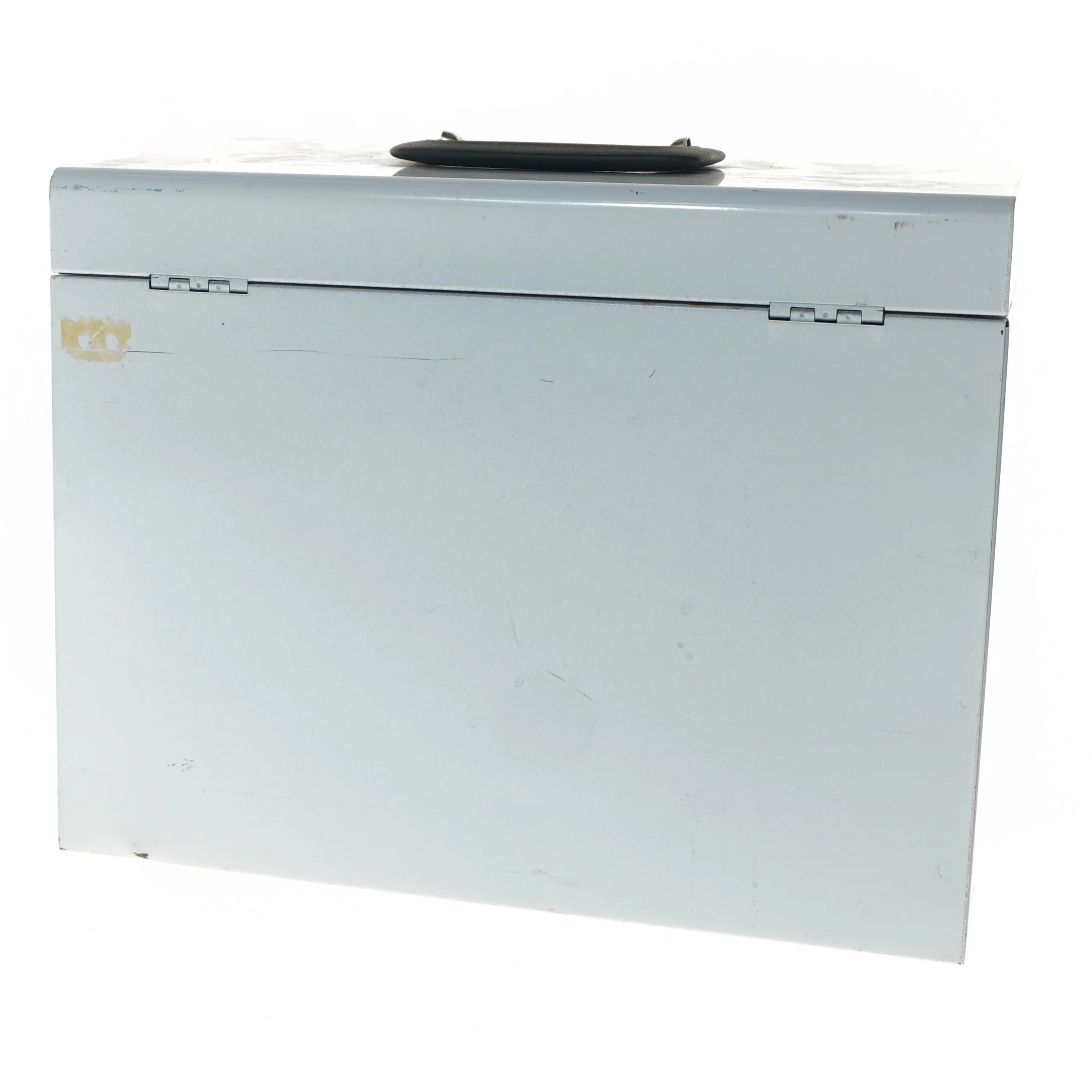 Metal opbevaringskasse med låg (str. 28,5x37x22 cm)