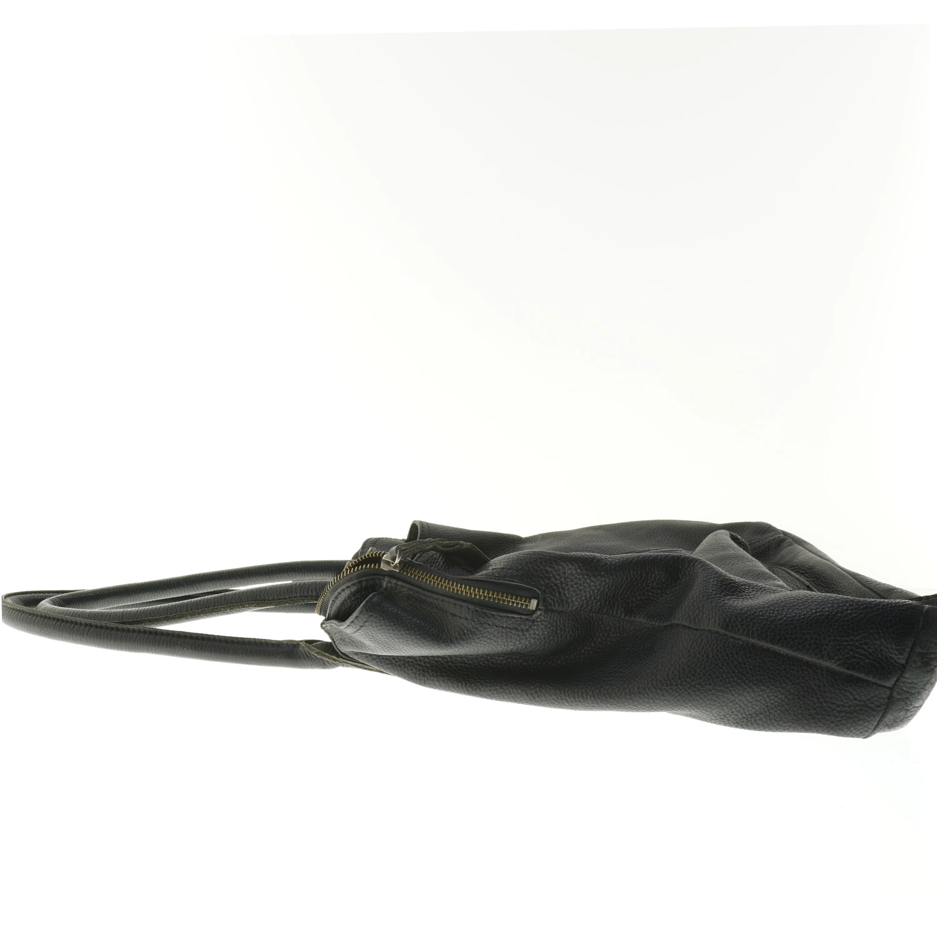 Stor sort lædertaske fra Ilse Jacobsen (str. 37x40x12 cm)