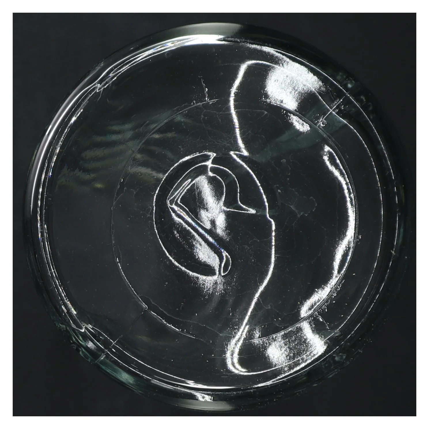 Glas karaffel med metalring fra Rosendahl (str. Ø 7,5 cm længde 25,5 cm)