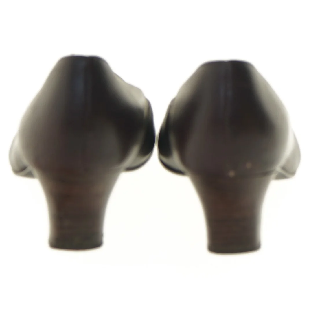 Brune lædersko med hæl (str. 38 )