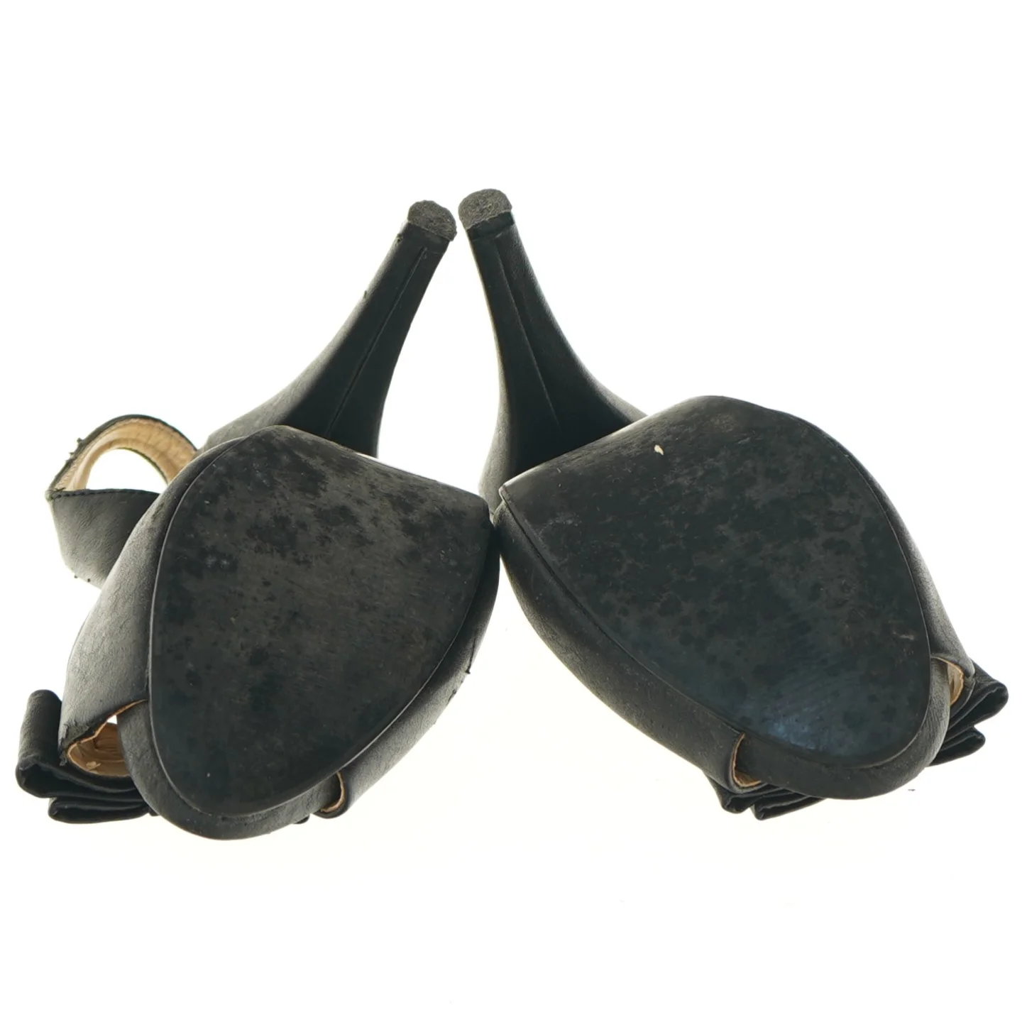 Sorte stiletter med åben tå fra Laik Moda (str. 37 )