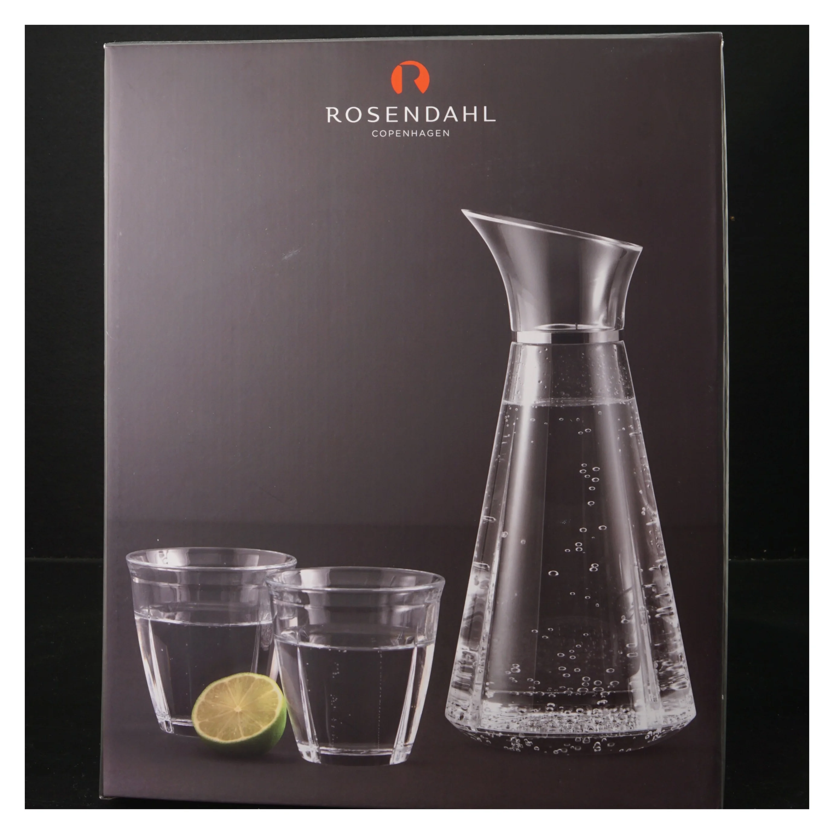 Rosendahl vandkaraffel med glas fra Rosendahl (str. 27 & 9 cm)