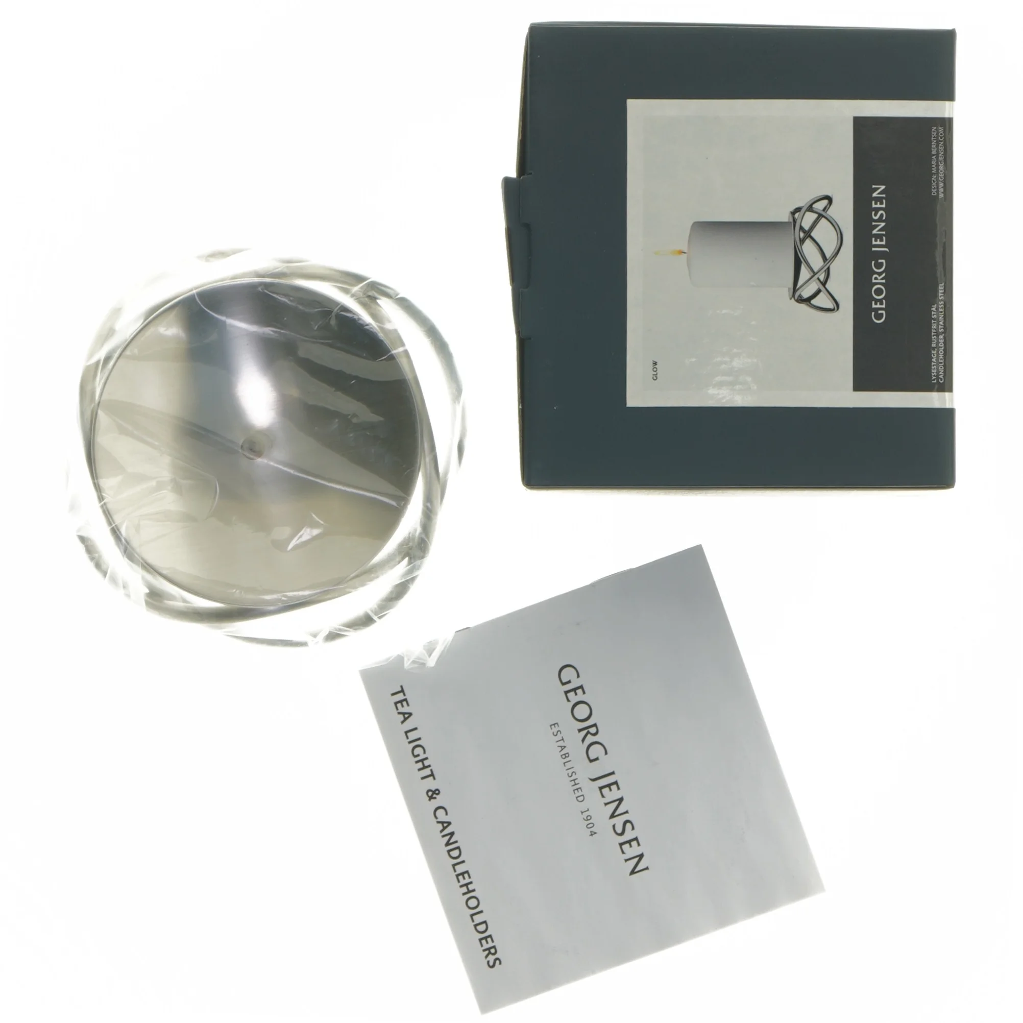 Georg Jensen lysestage fra Georg Jensen (str. Ø 9x3,5 cm)