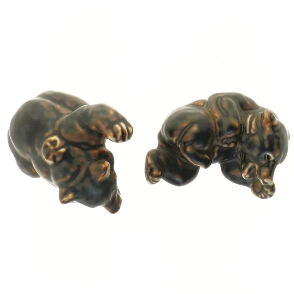 Royal Copenhagen bjørneunger stentøj (str. 9 cm)