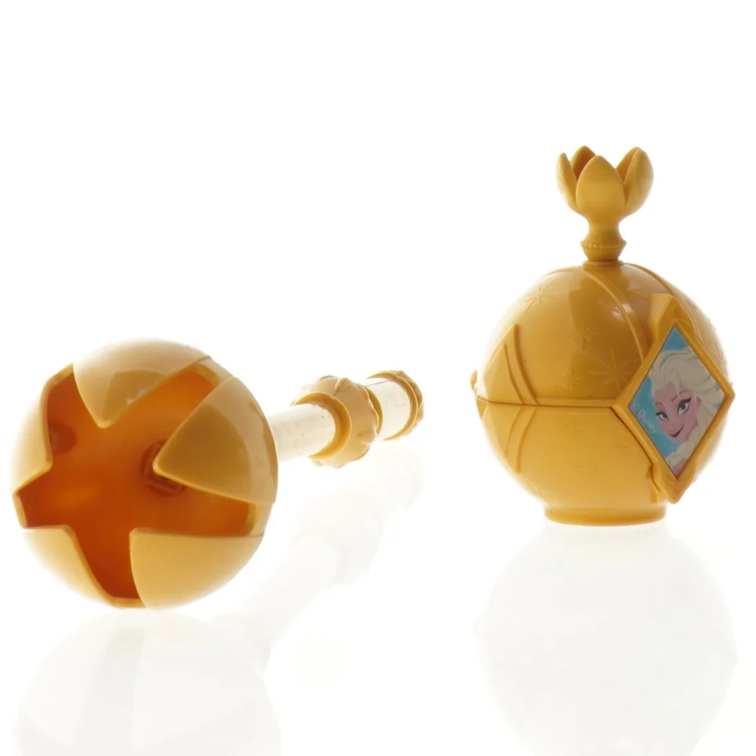 Gul prinsessestav og scepter (str. 30 cm og 8 cm)