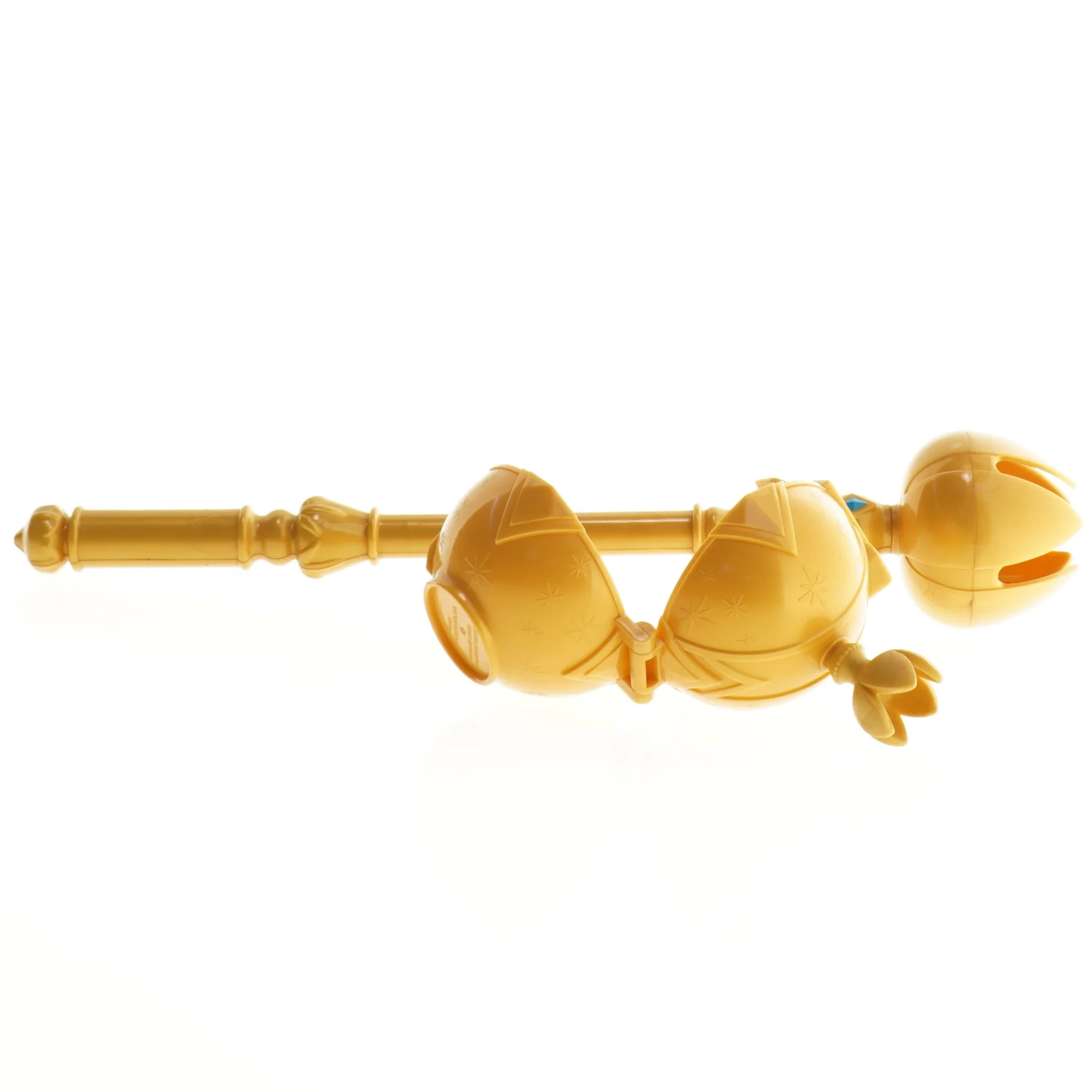 Gul prinsessestav og scepter (str. 30 cm og 8 cm)