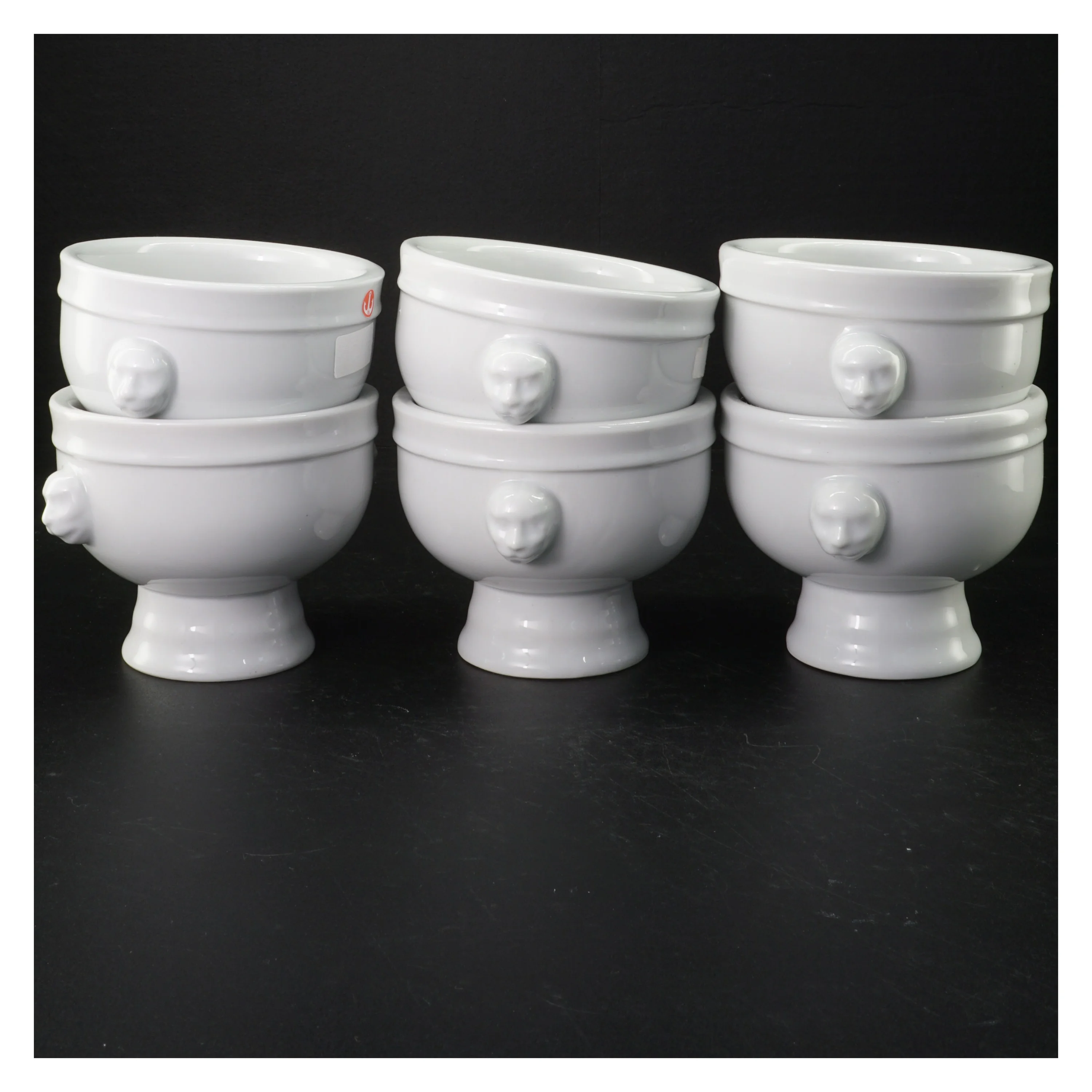 Porcelæns supepskåle (str. Ø 11 cm h 10 cm)