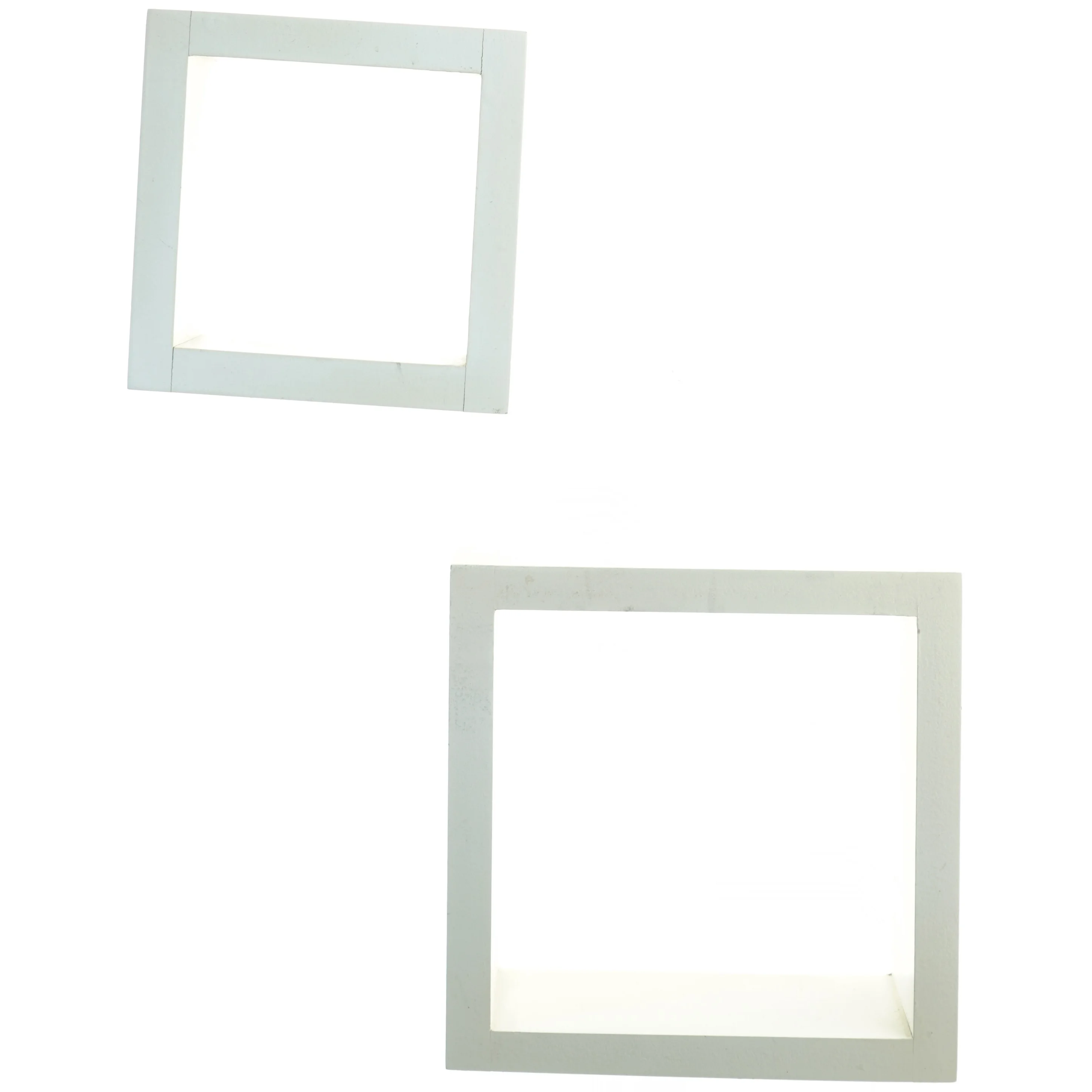 Kvadratisk hvide trækasser (str. 20 x 9 cm 15 x 9 cm)