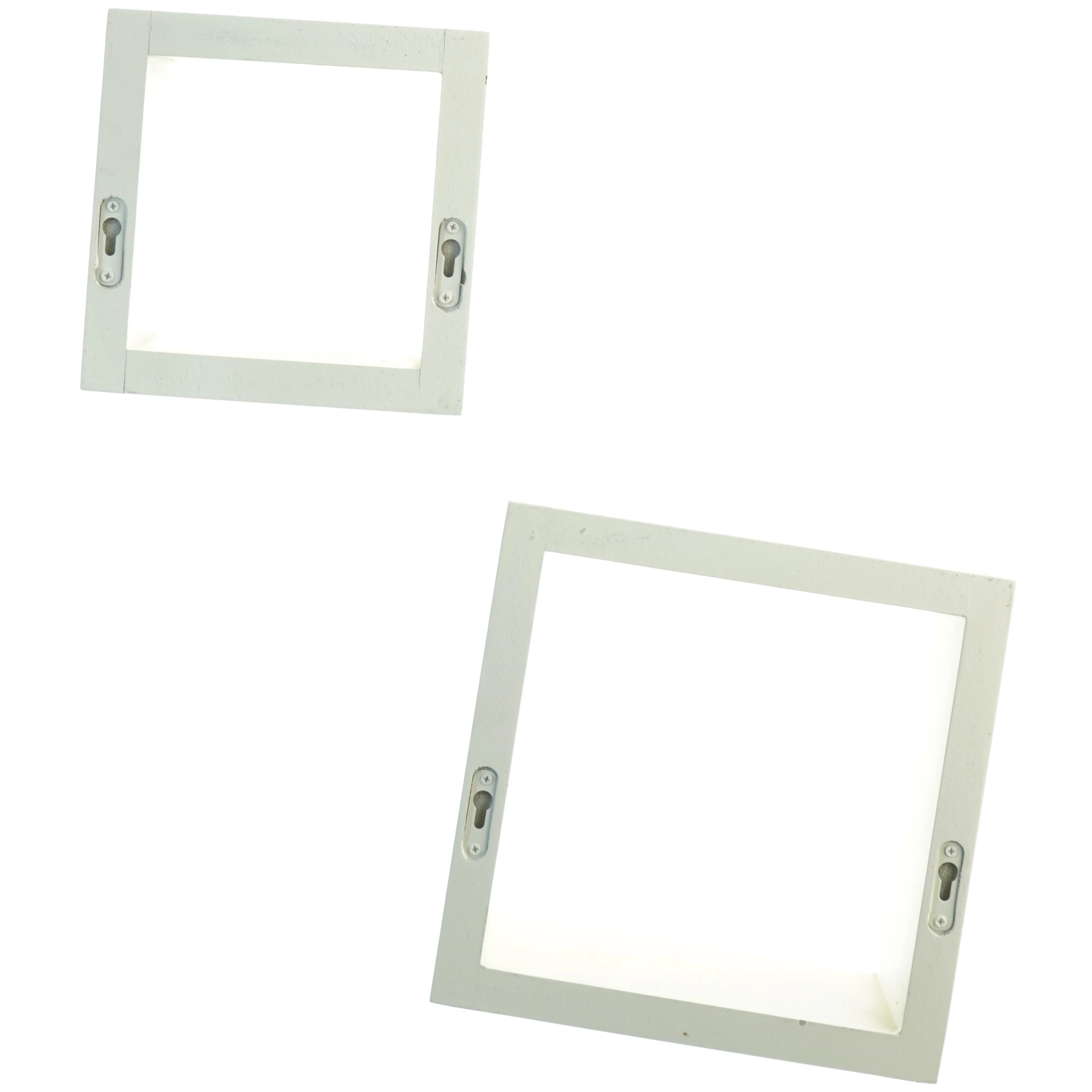 Kvadratisk hvide trækasser (str. 20 x 9 cm 15 x 9 cm)