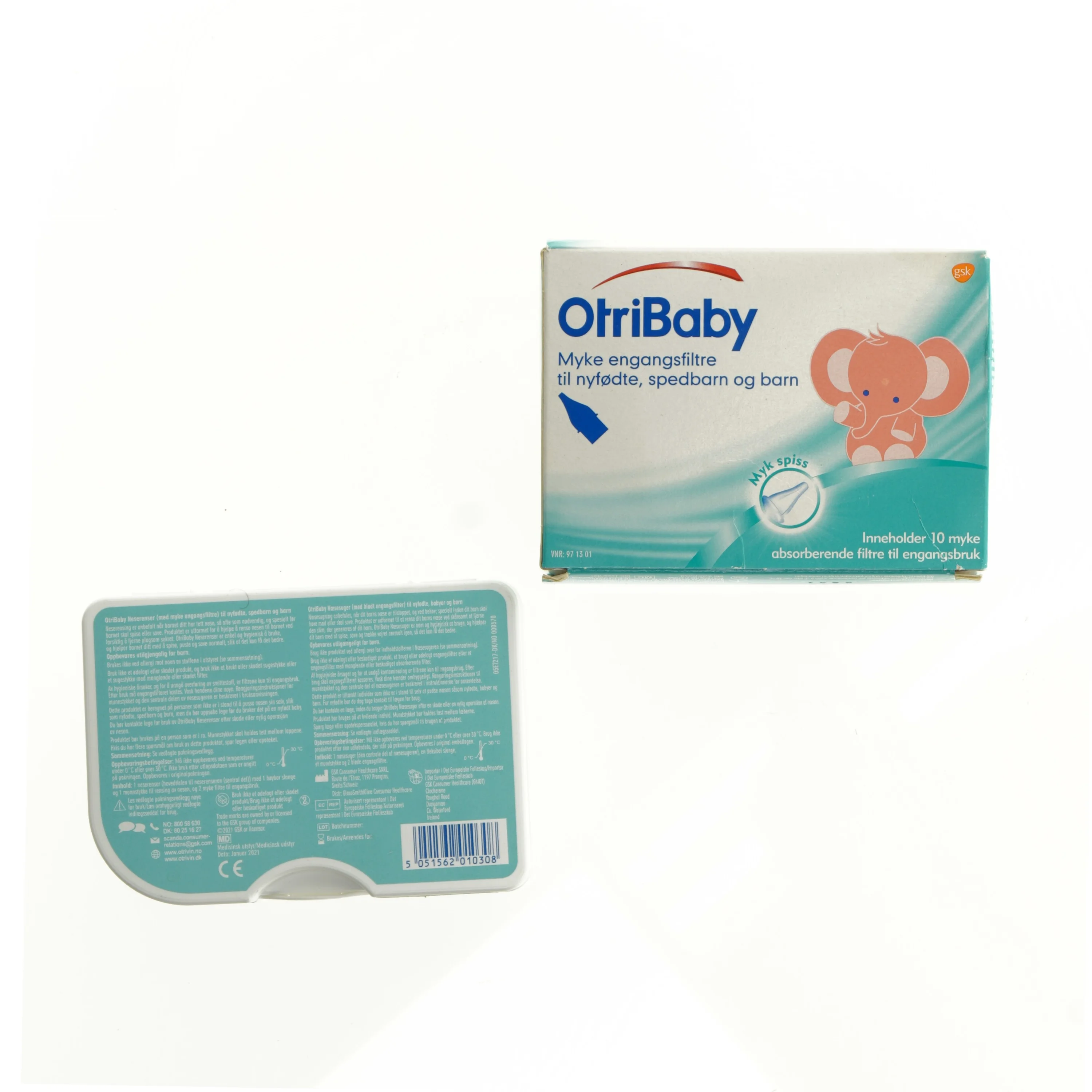 Næse renser til baby fra Otribaby (str. 12 x 9 x 8 cm) samt engangsfiltre