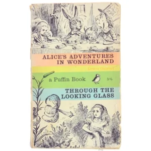 Vintage 'Alice i Eventyrland' og 'Gennem Spejlet' bøger fra Penguin Books