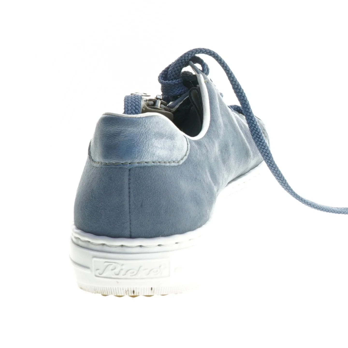 Blå sneakers med snørebånd og lynlås fra Rieker (str. 42 )
