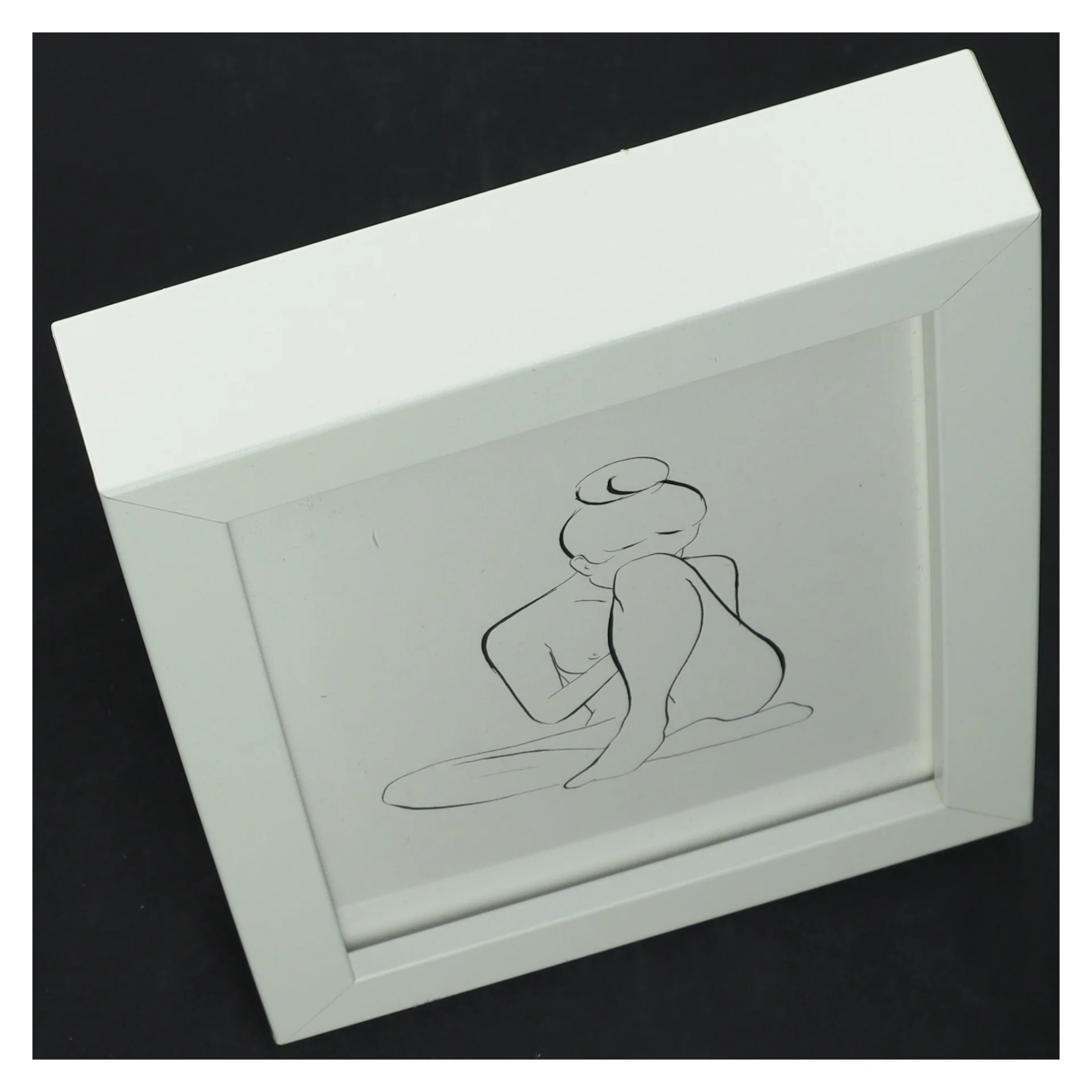 Hvid billedramme med illustration fra Billedramme (str. 20 x 15 cm)