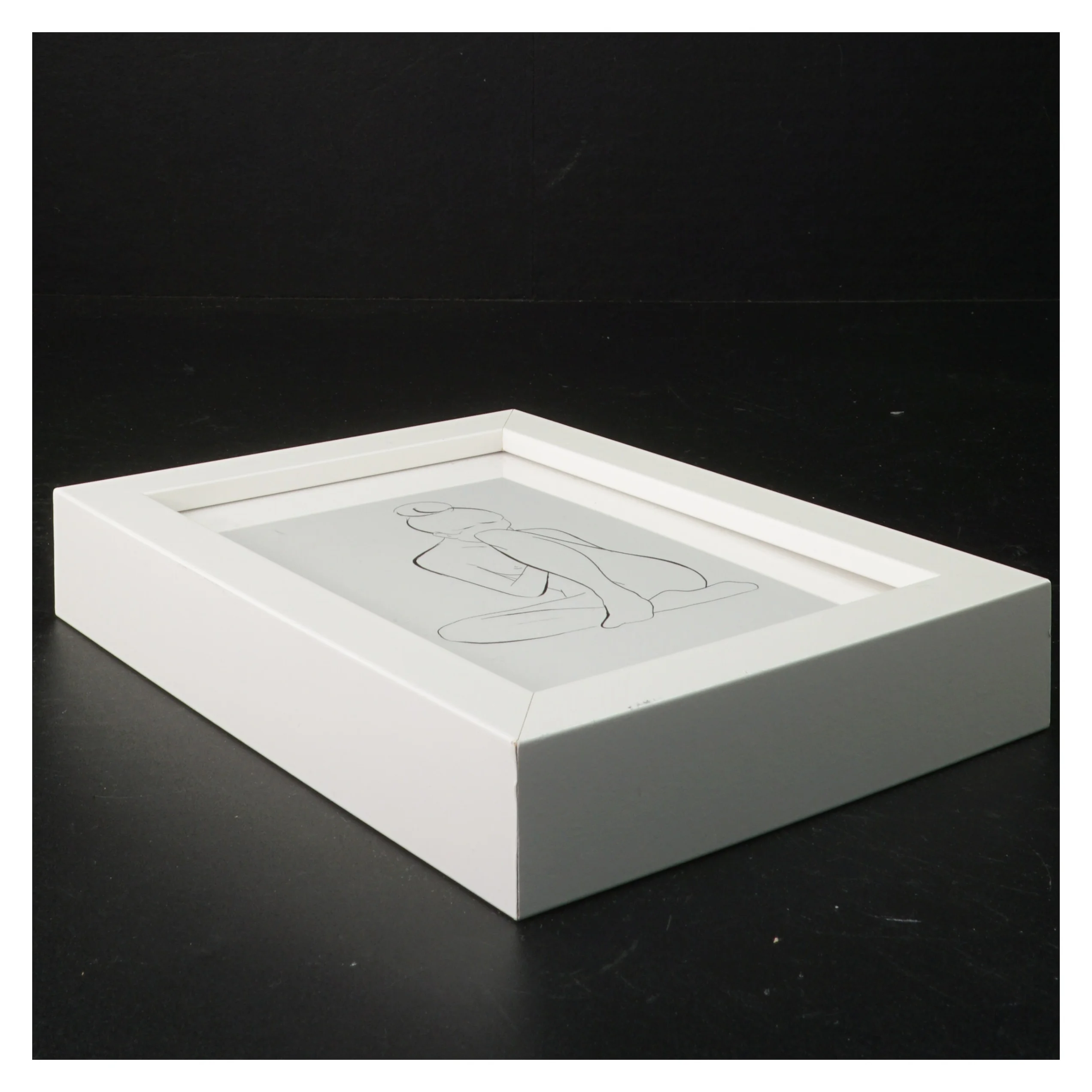 Hvid billedramme med illustration fra Billedramme (str. 20 x 15 cm)