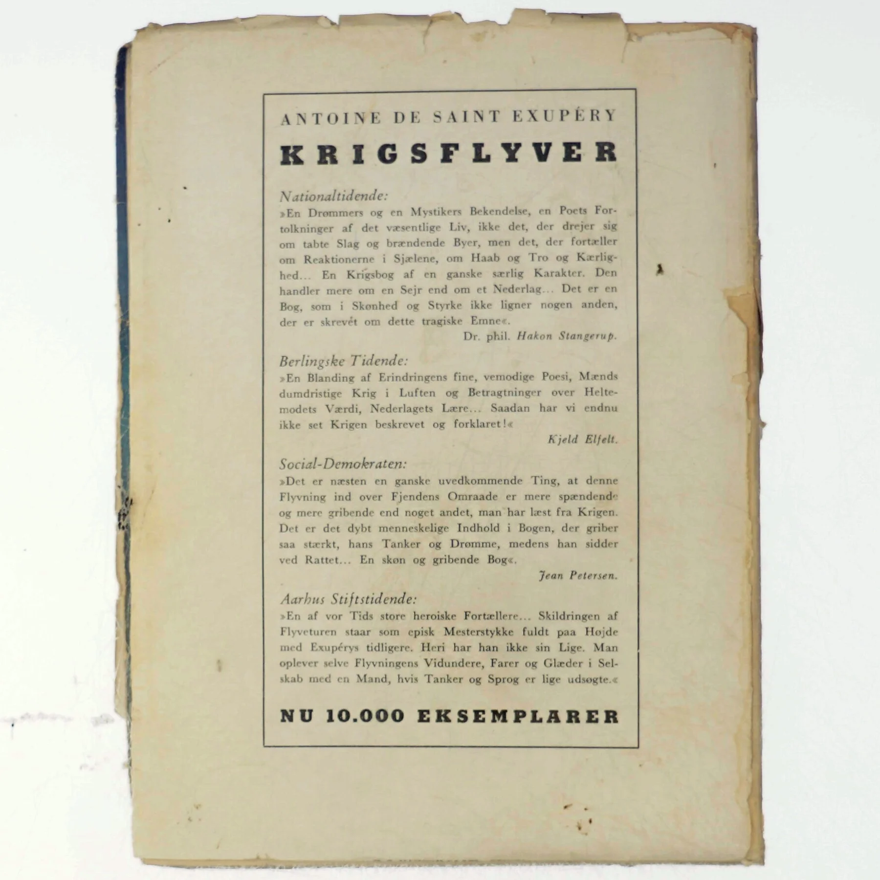 Antoine de Saint Exupéry, krigsflyver