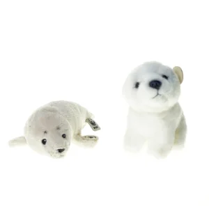 Sæl og isbjørn bamse fra Wwf (str. 13 x 7 cm)