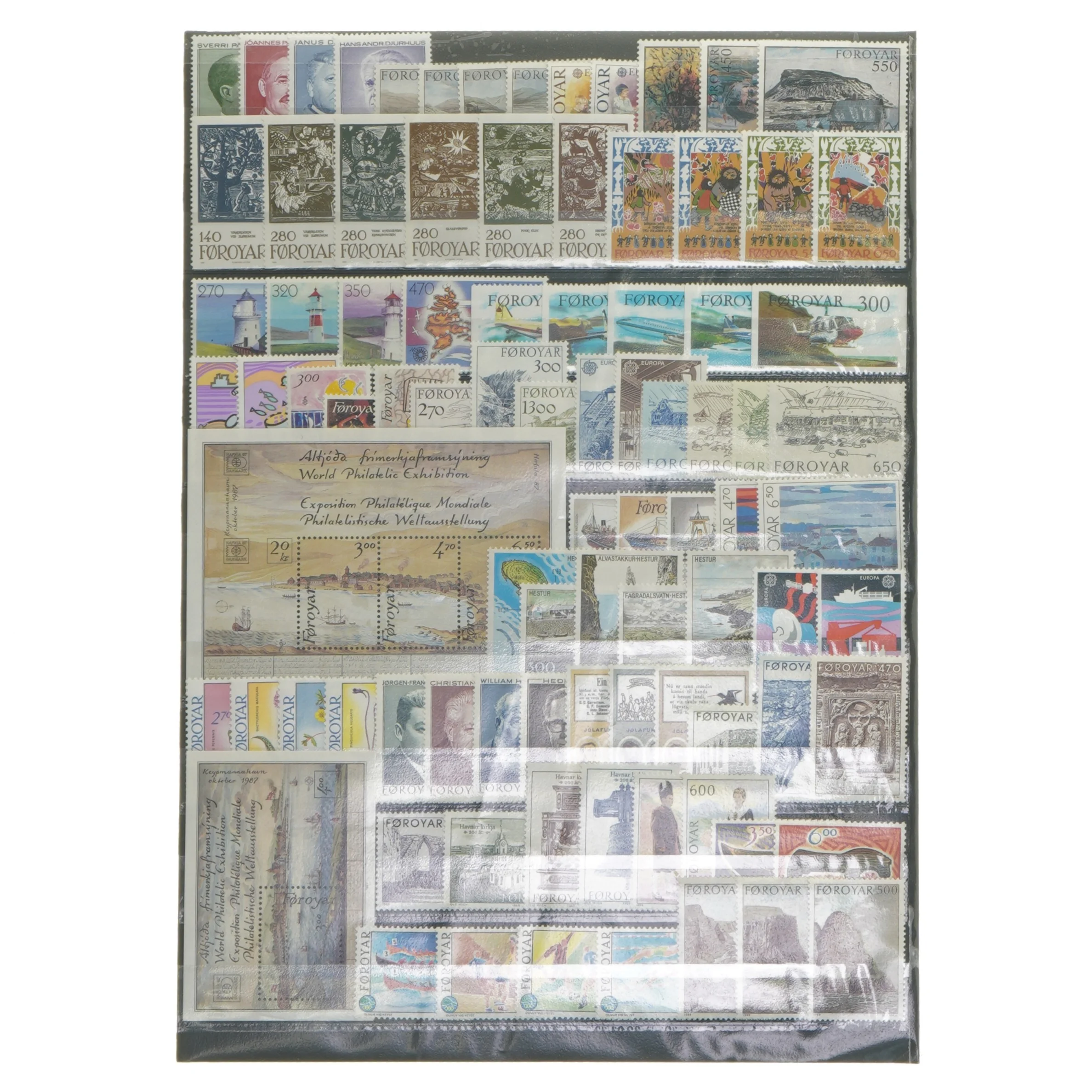 Frimærkesamling fra Færøerne 1975-89 postfrisk