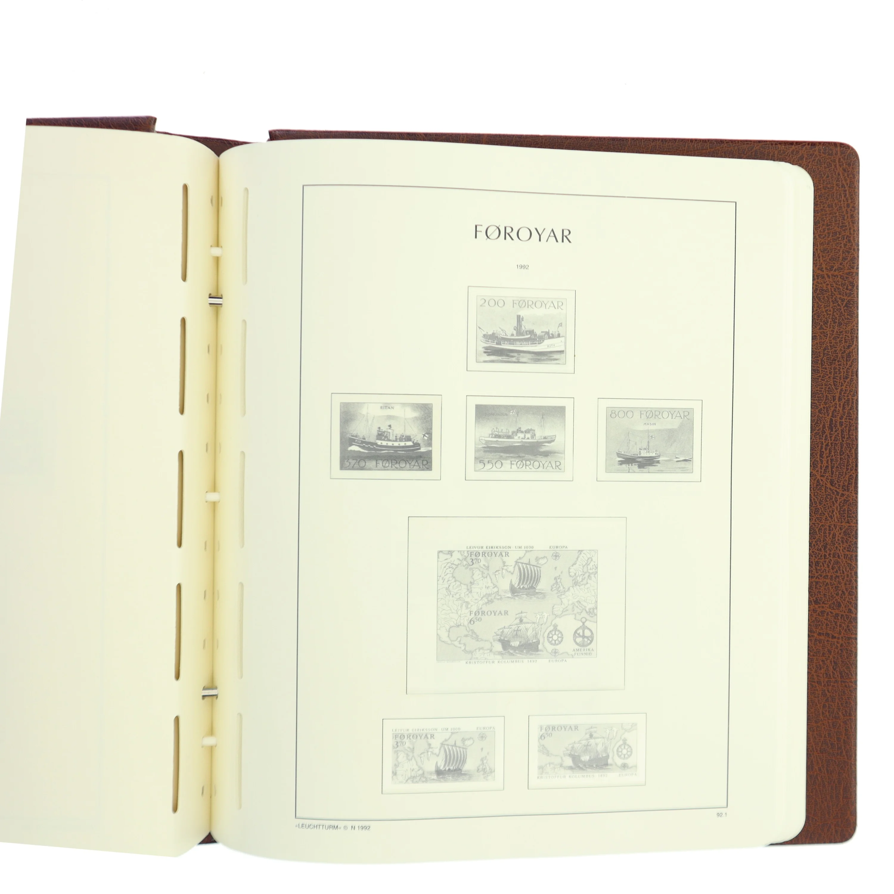 Leuchtturm Færøerne frimærke fortryksalbum. 