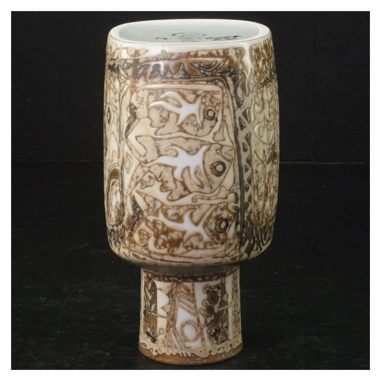 Keramikvase 719/3207 fra Royal Copenhagen (str. H 14 cm)