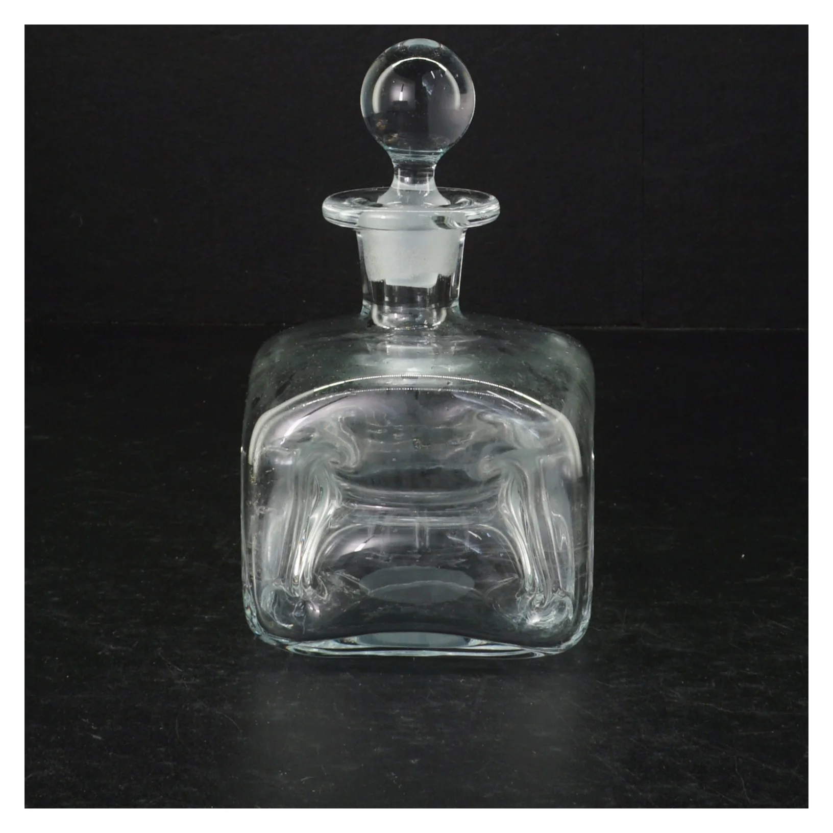 Glaskaraffel med prop (str. 14 cm)