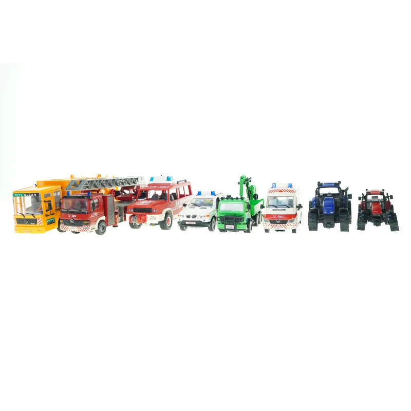 Legetøjsbiler i forskellige størrelser (str. Orange affalds bil 38 cm)