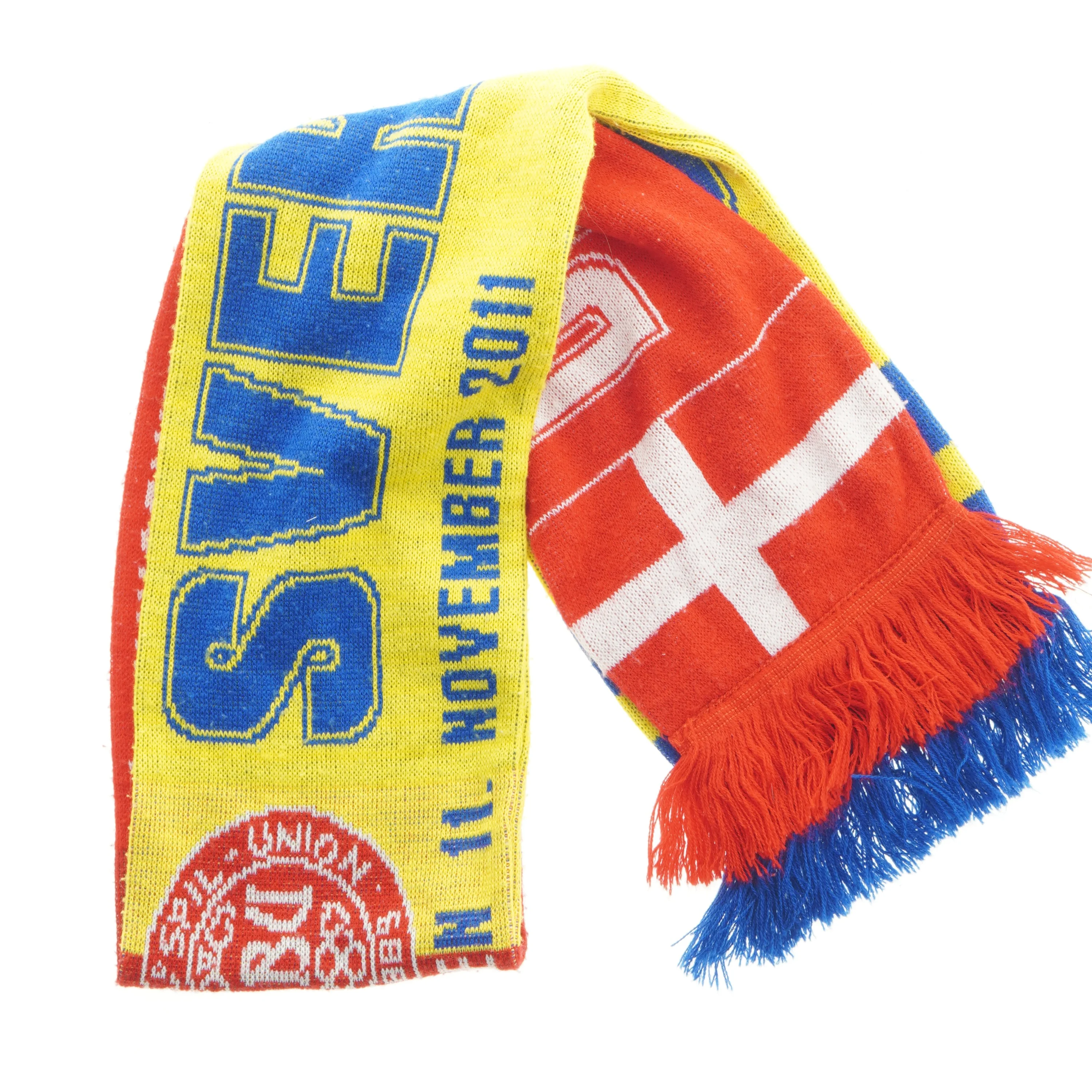 Fodboldhalstørklæde Danmark-Sverige (str. 130x15 cm)