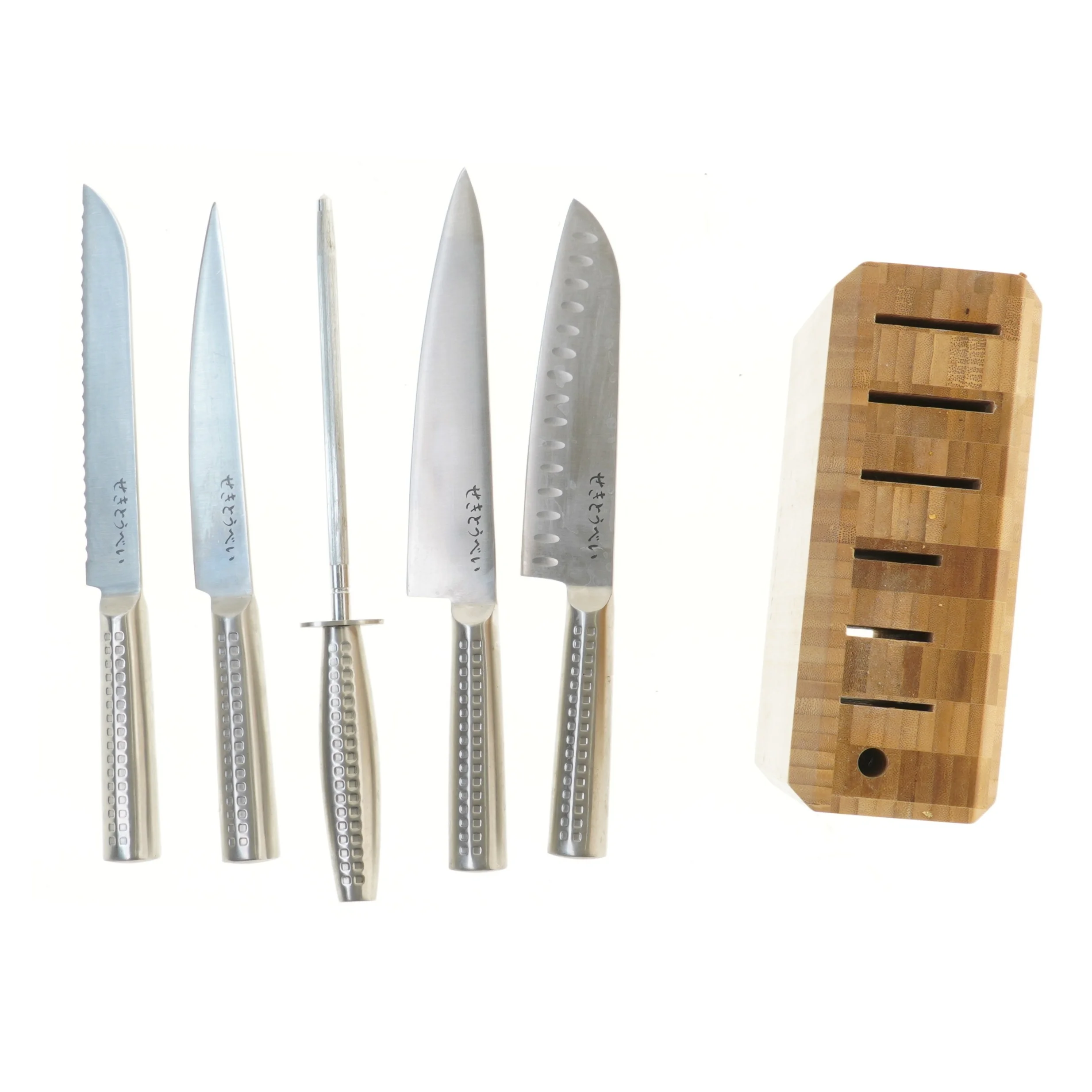 Knivsæt med holder (str. 22x22 cm)