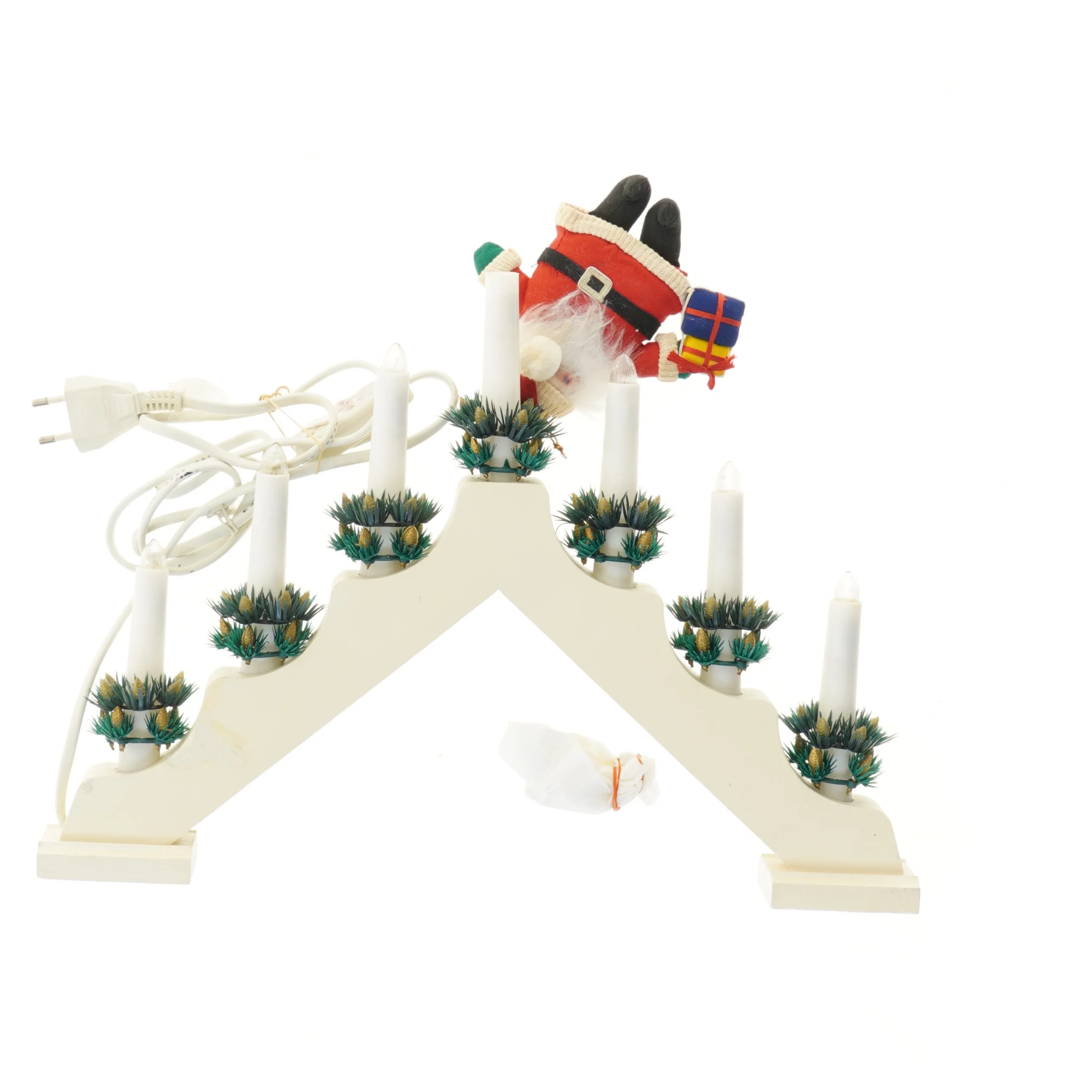 Elektrisk lysestage med 7 LED-lys (str. 41x30 cm)