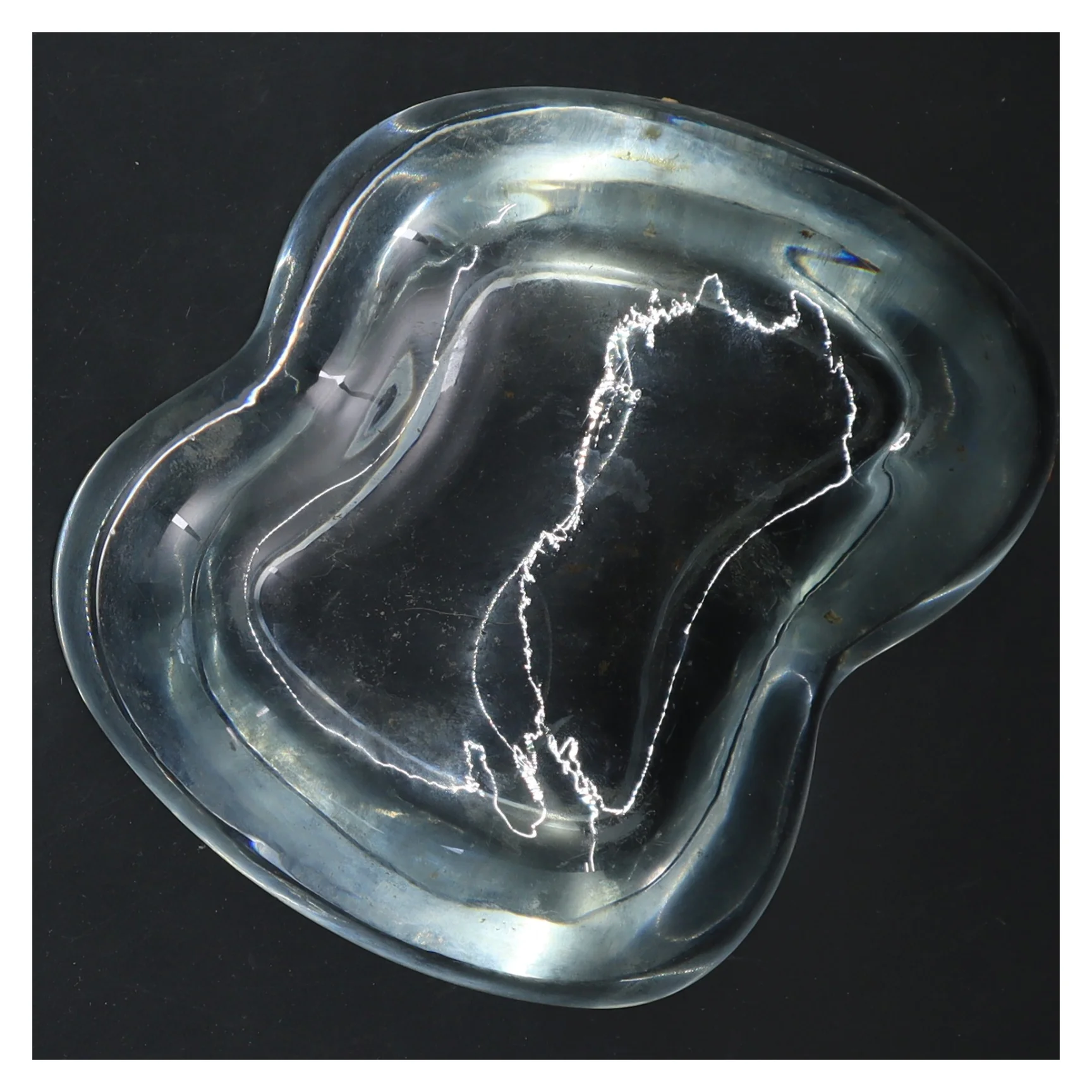 Glas skål (str. 17x5x14 cm)