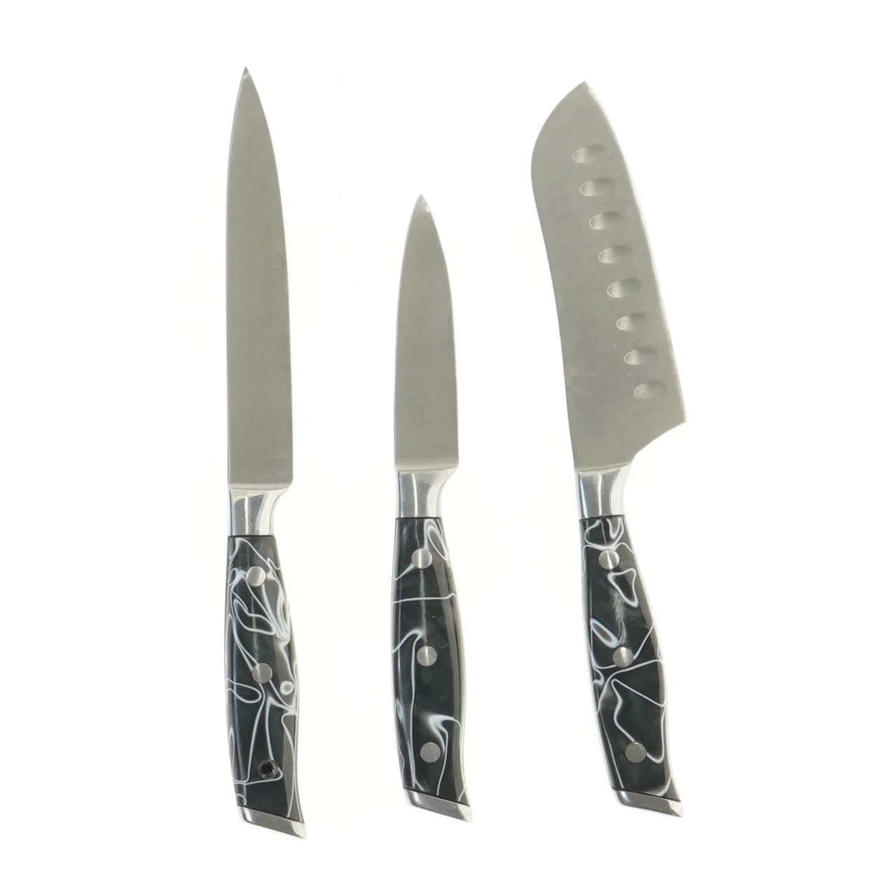 Sæt med tre køkkenknive fra noble (str. 25,5 cm)