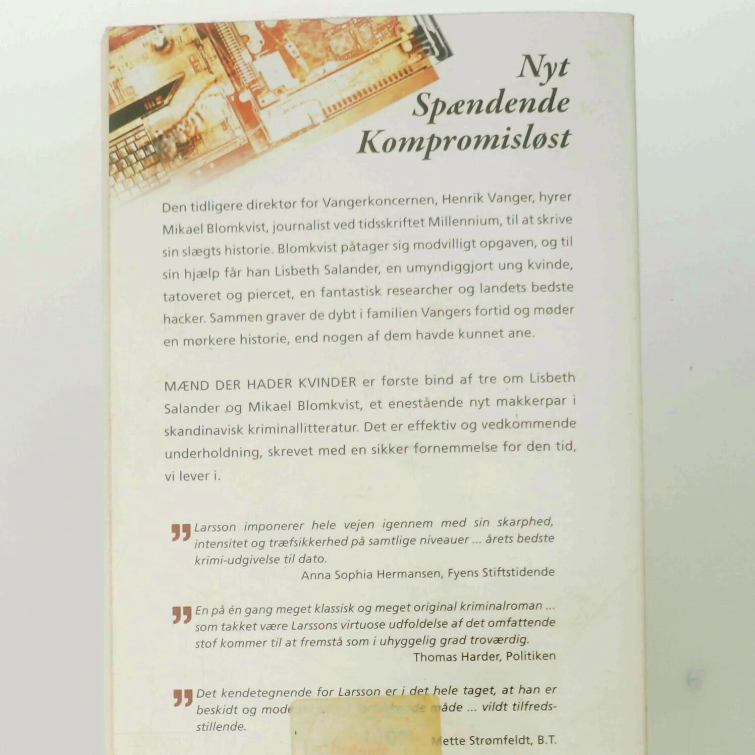 Mænd der hader kvinder af Stieg Larsson (Bog)