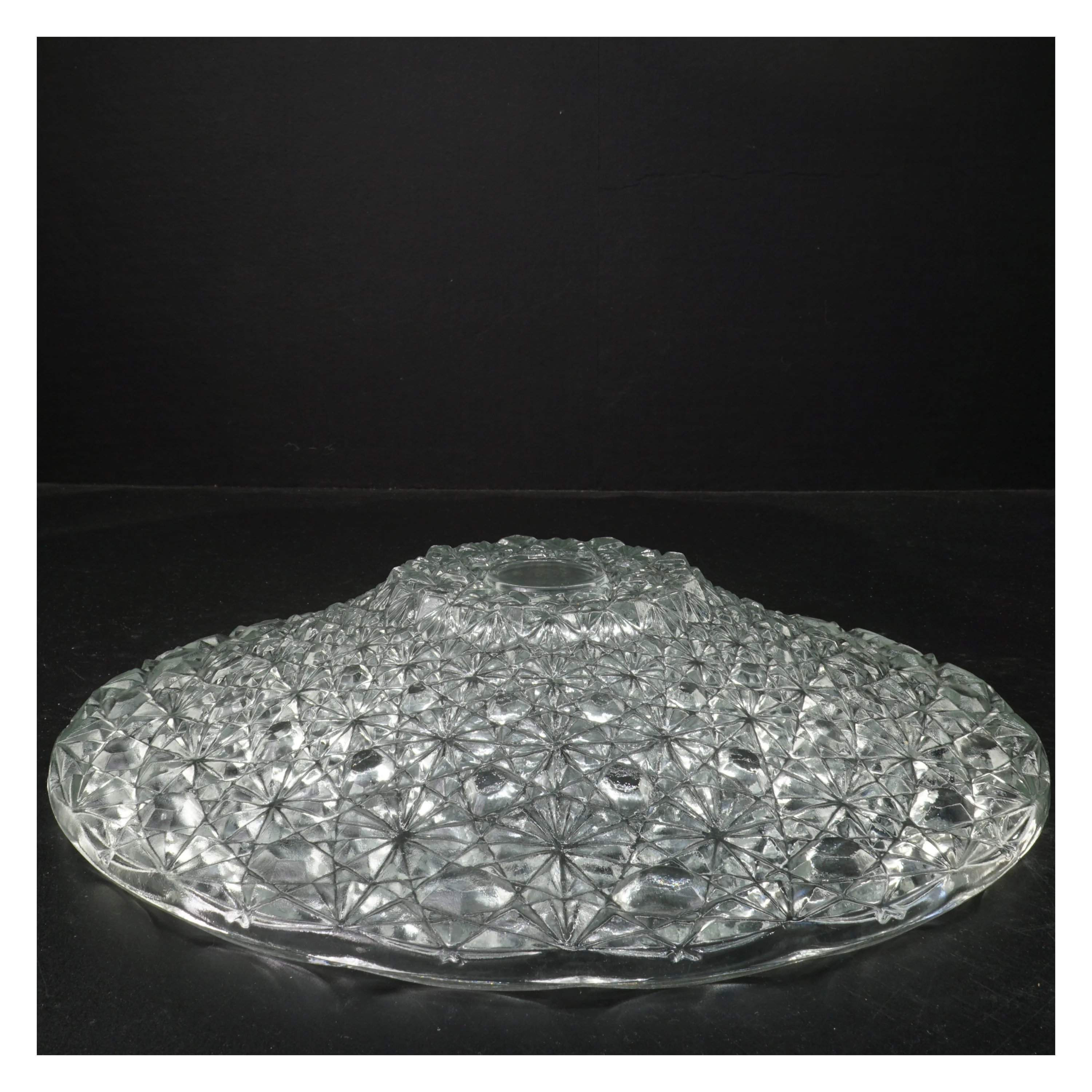 Glasfad med mønster (str. Ø 33 cm)