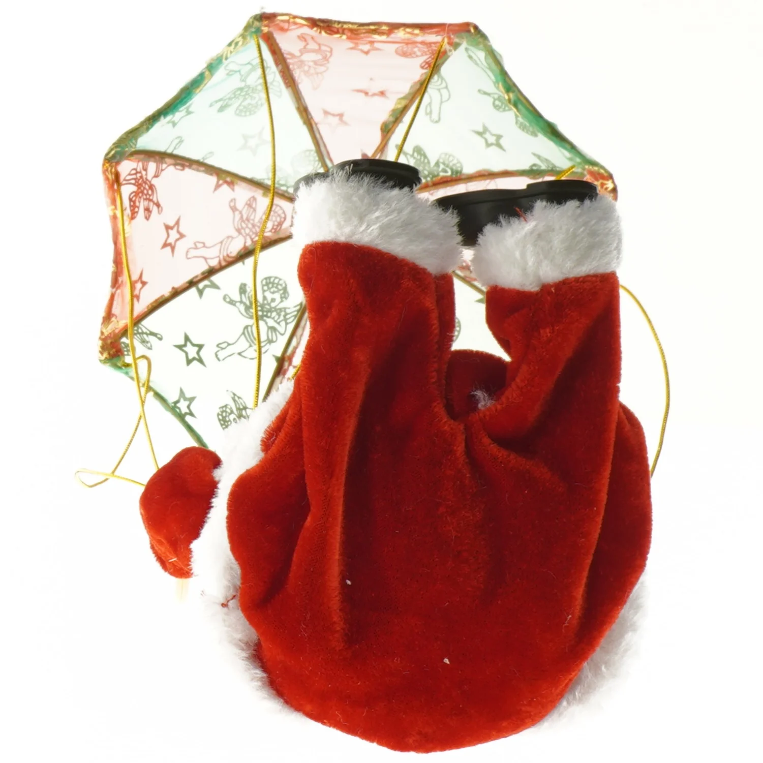 Julemand med faldskærm dekoration (str. 41 cm)