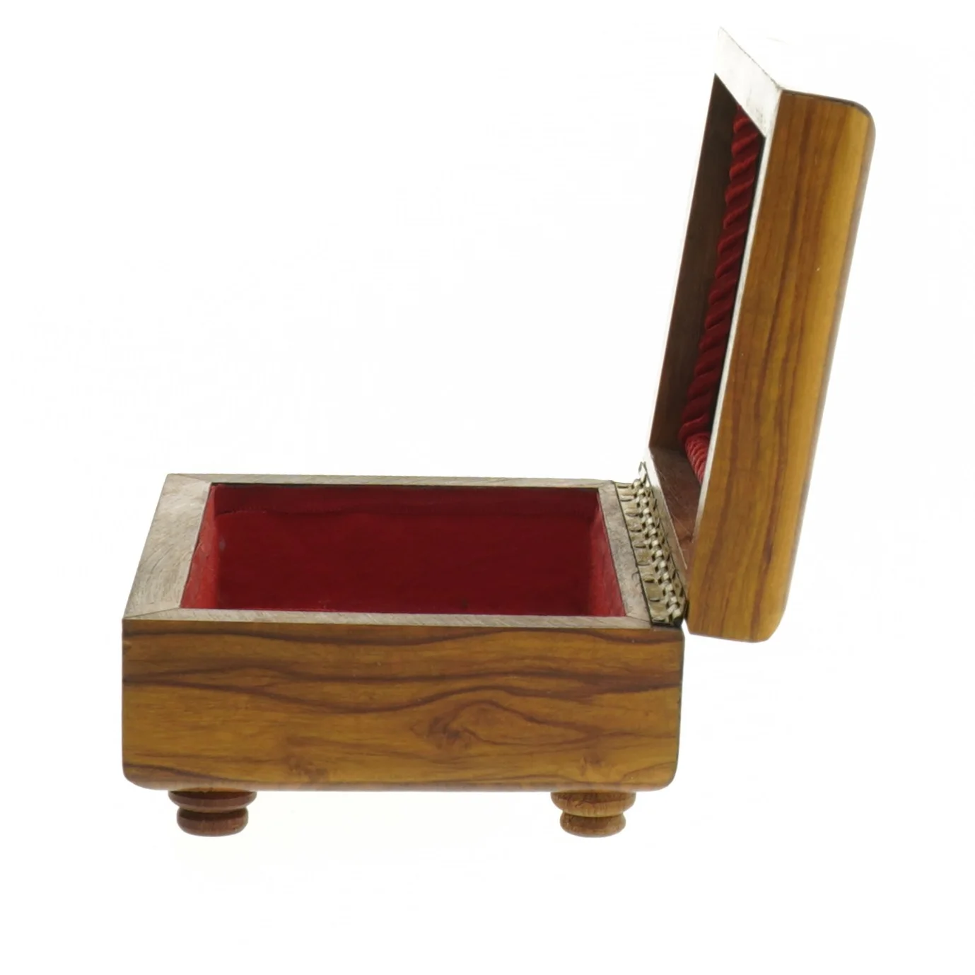 Træ æske med spejl (str. 13,5x5 cm)