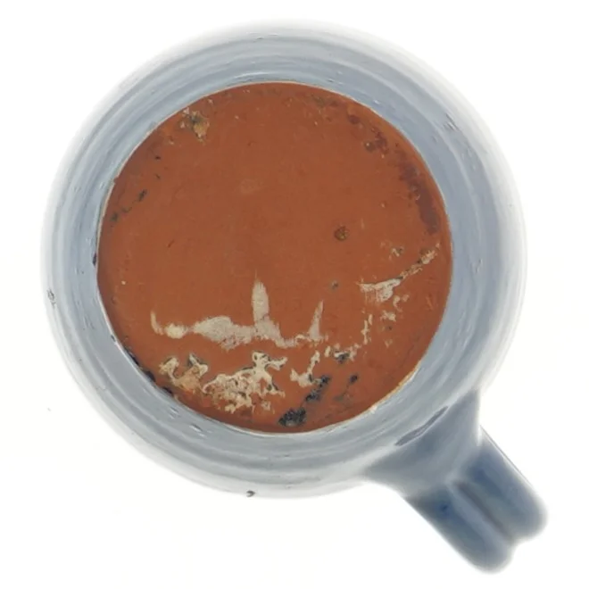 Blå keramikkande (str. 15 cm)