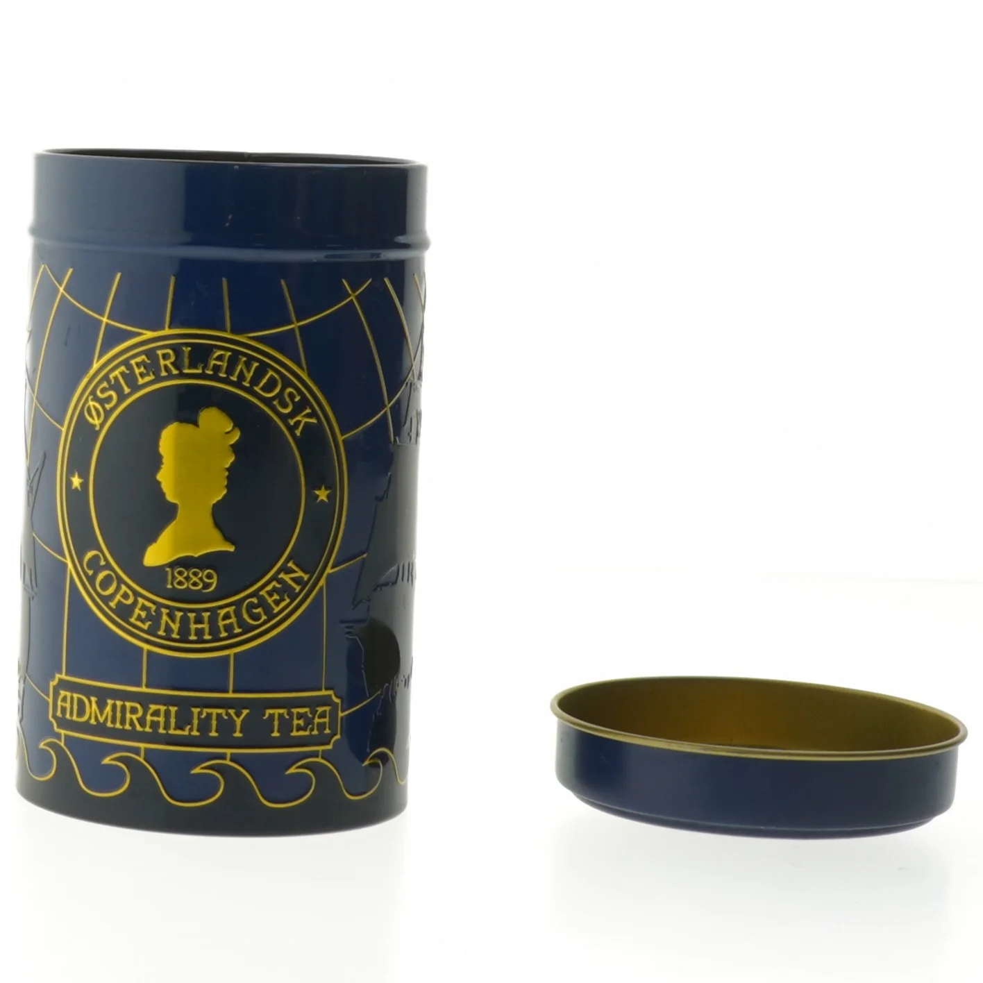 Østerlandsk Copenhagen tedåse (str. Ø. 8,5 cm. længde. 15 cm)