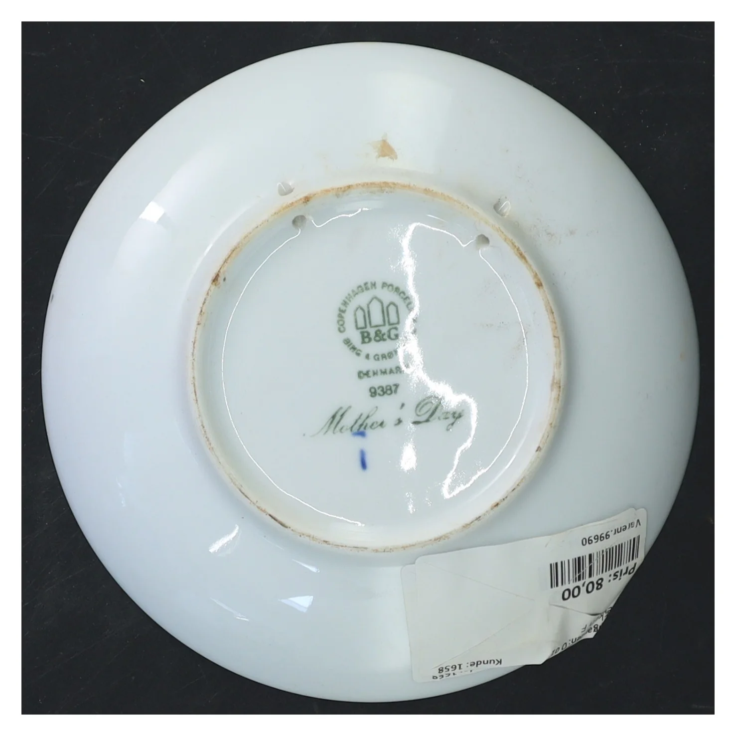 B&G mors dags tallerken 1987 fra Bing & Grøndahl (str. Ø 15 cm)