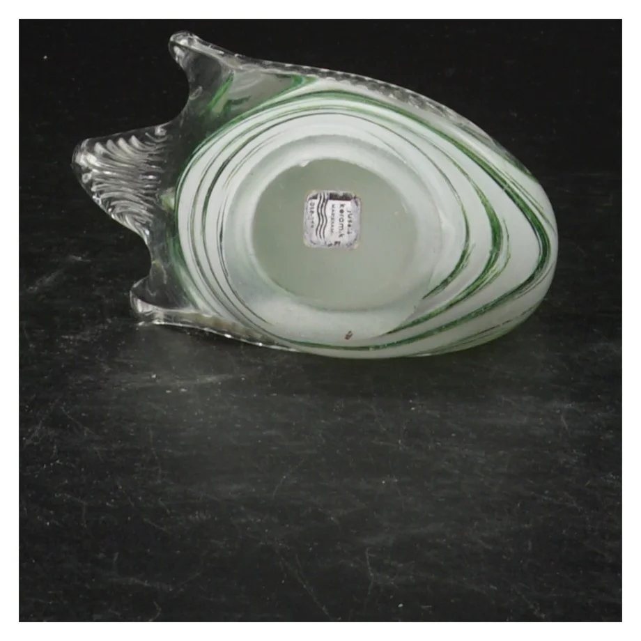 Glasfigur af en svane (str. 12,5 cm)