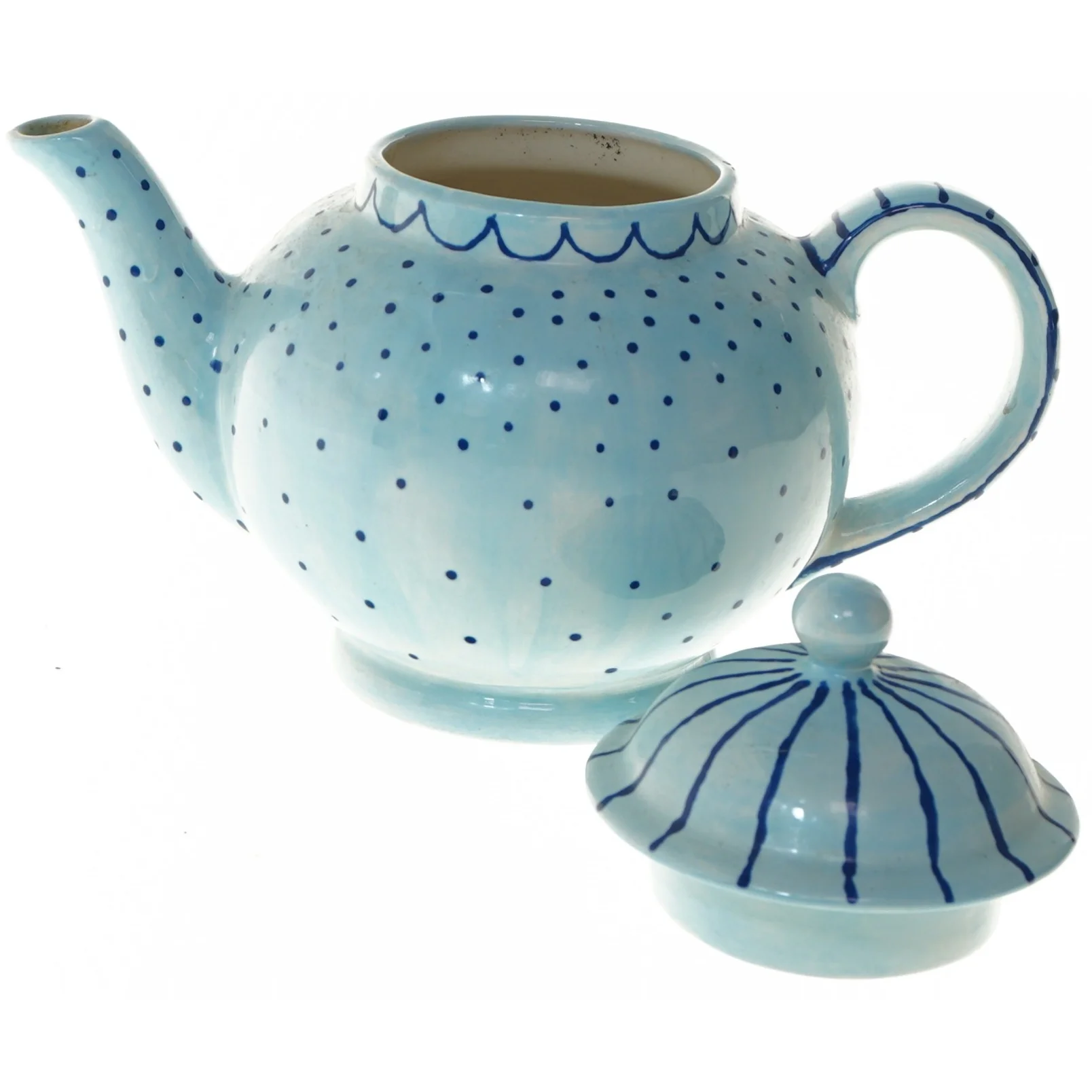 Blå tepotte med låg (str. 18x26 cm)