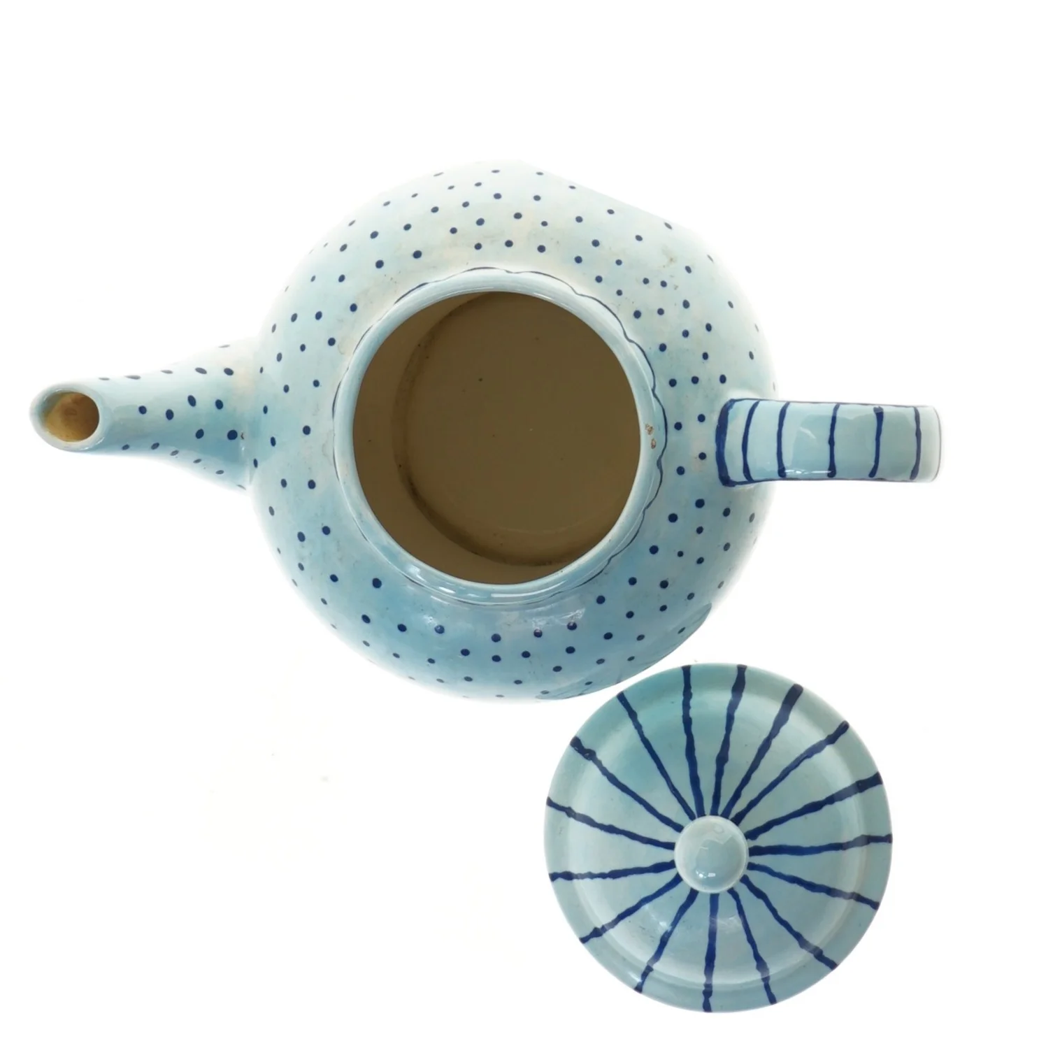 Blå tepotte med låg (str. 18x26 cm)