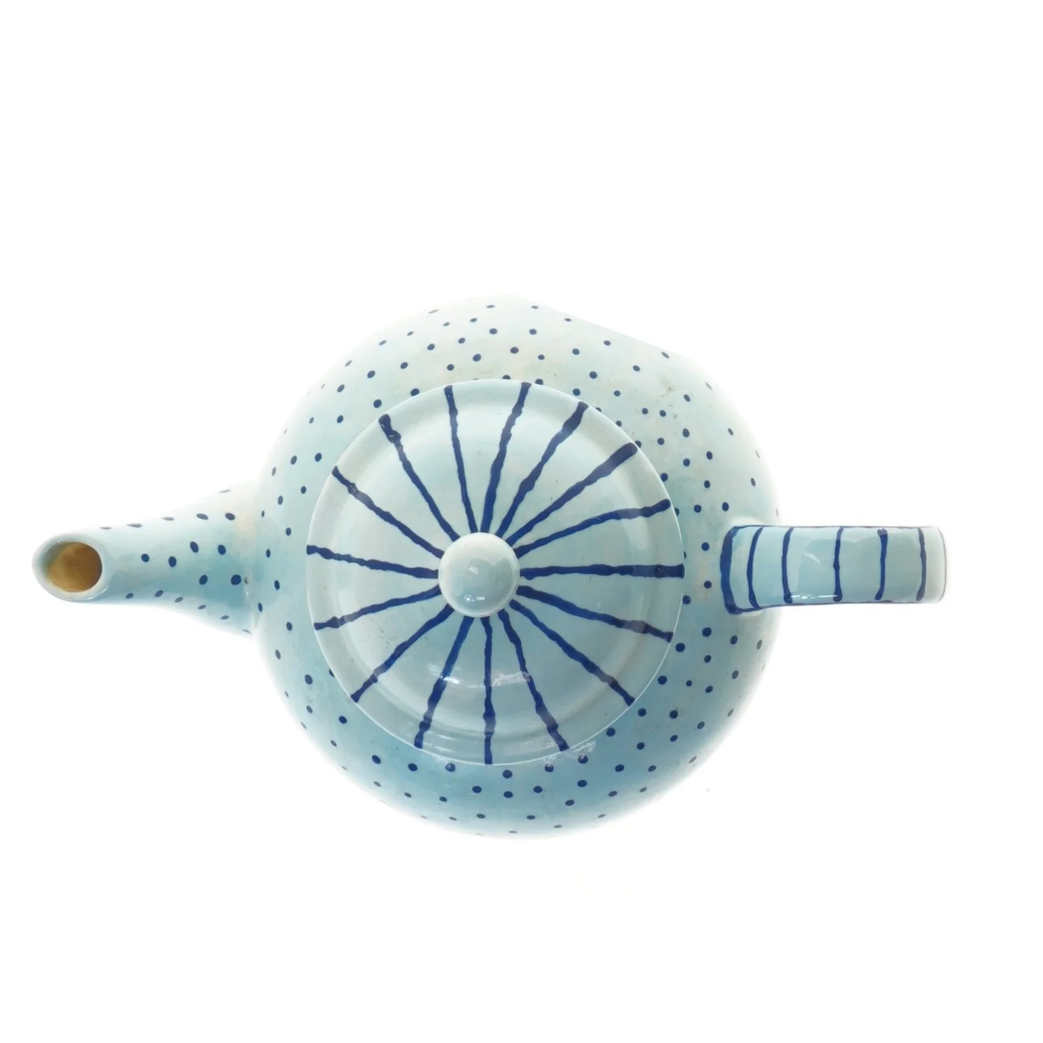 Blå tepotte med låg (str. 18x26 cm)