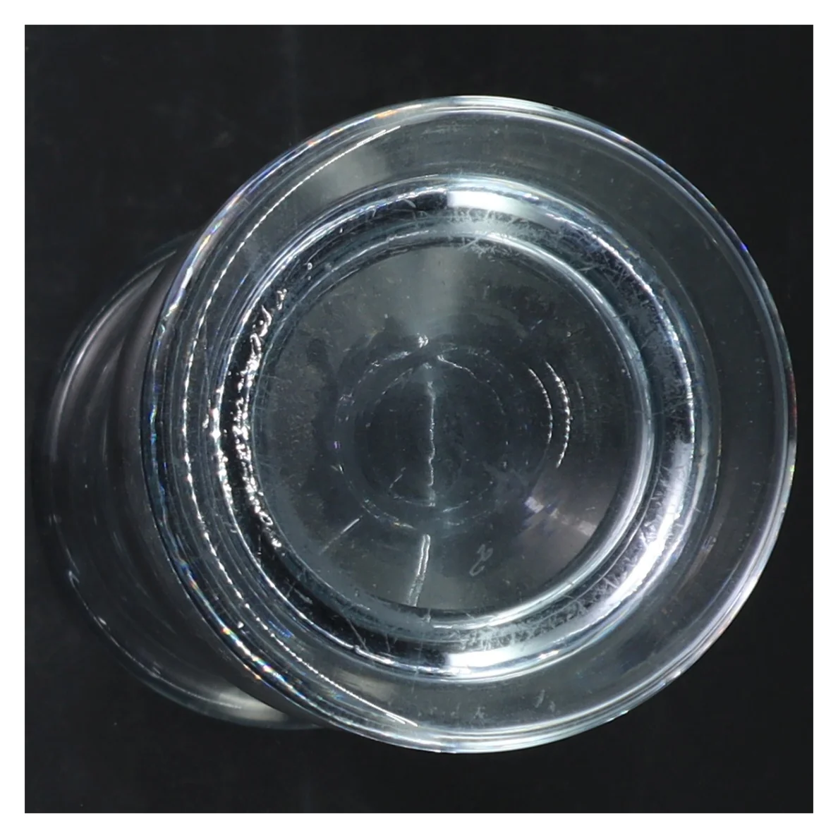 Gennemsigtig glasvase (str. Ø 9 cm. længde, 19 cm)