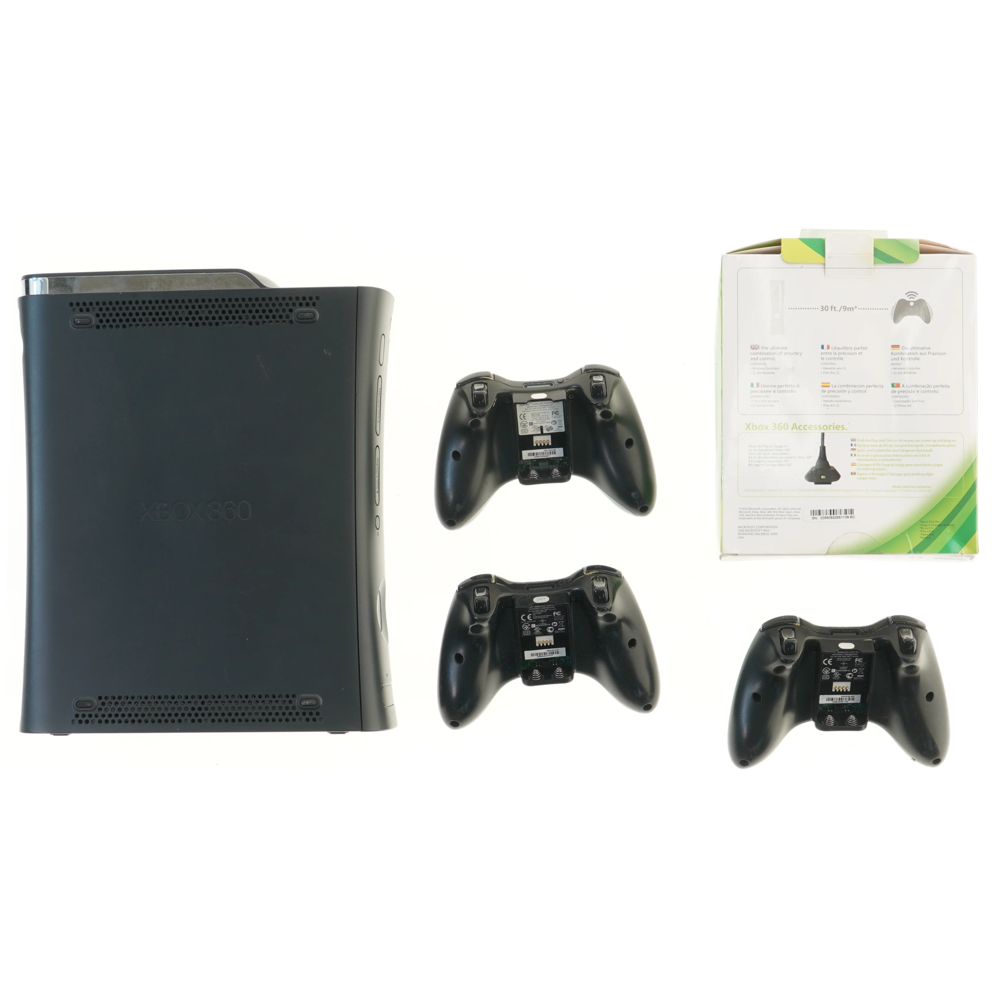 Xbox 360 konsol og controllere fra Microsoft (str. 32x26 cm)
