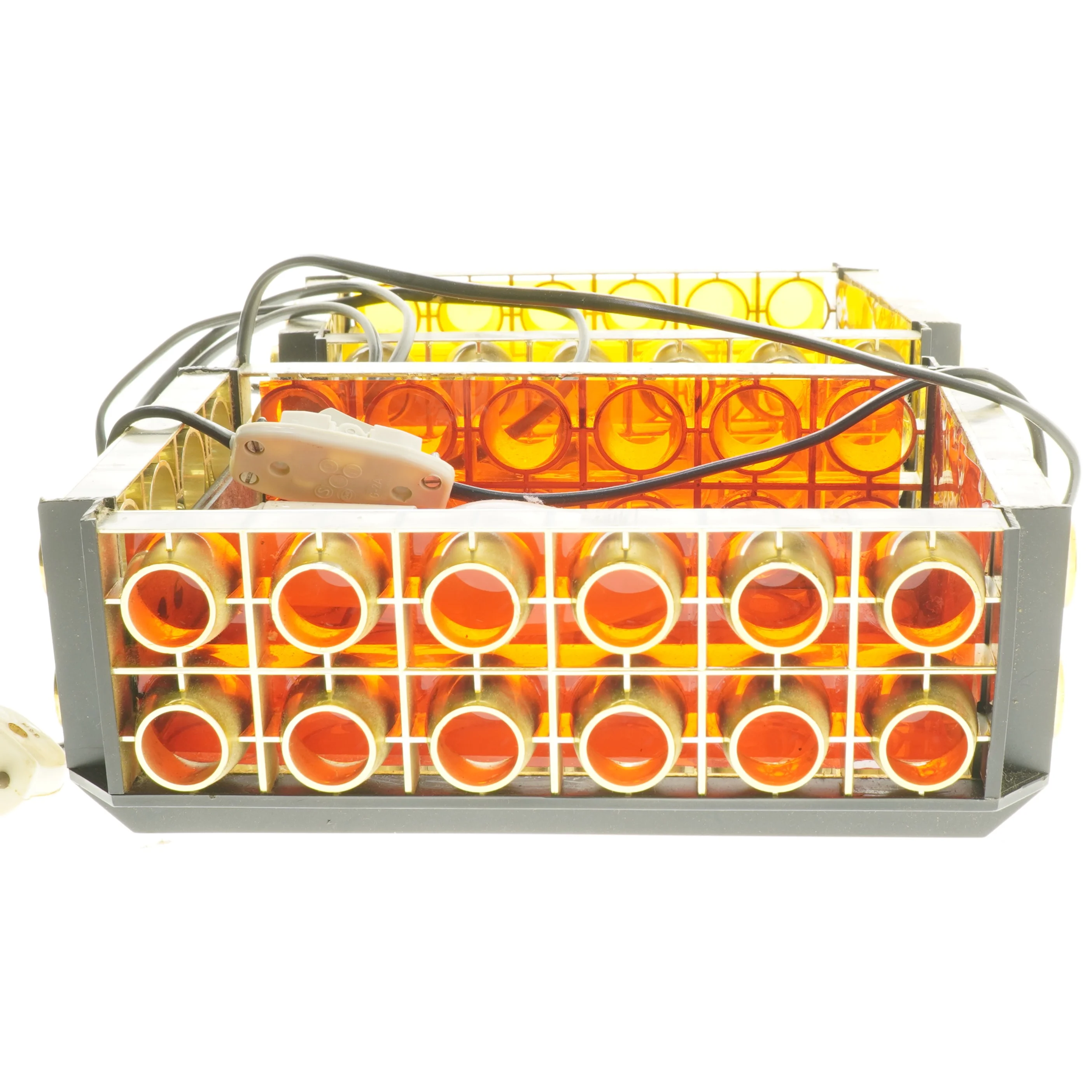 Retro væglamper med farvet glas (str. 22x8x17 cm)