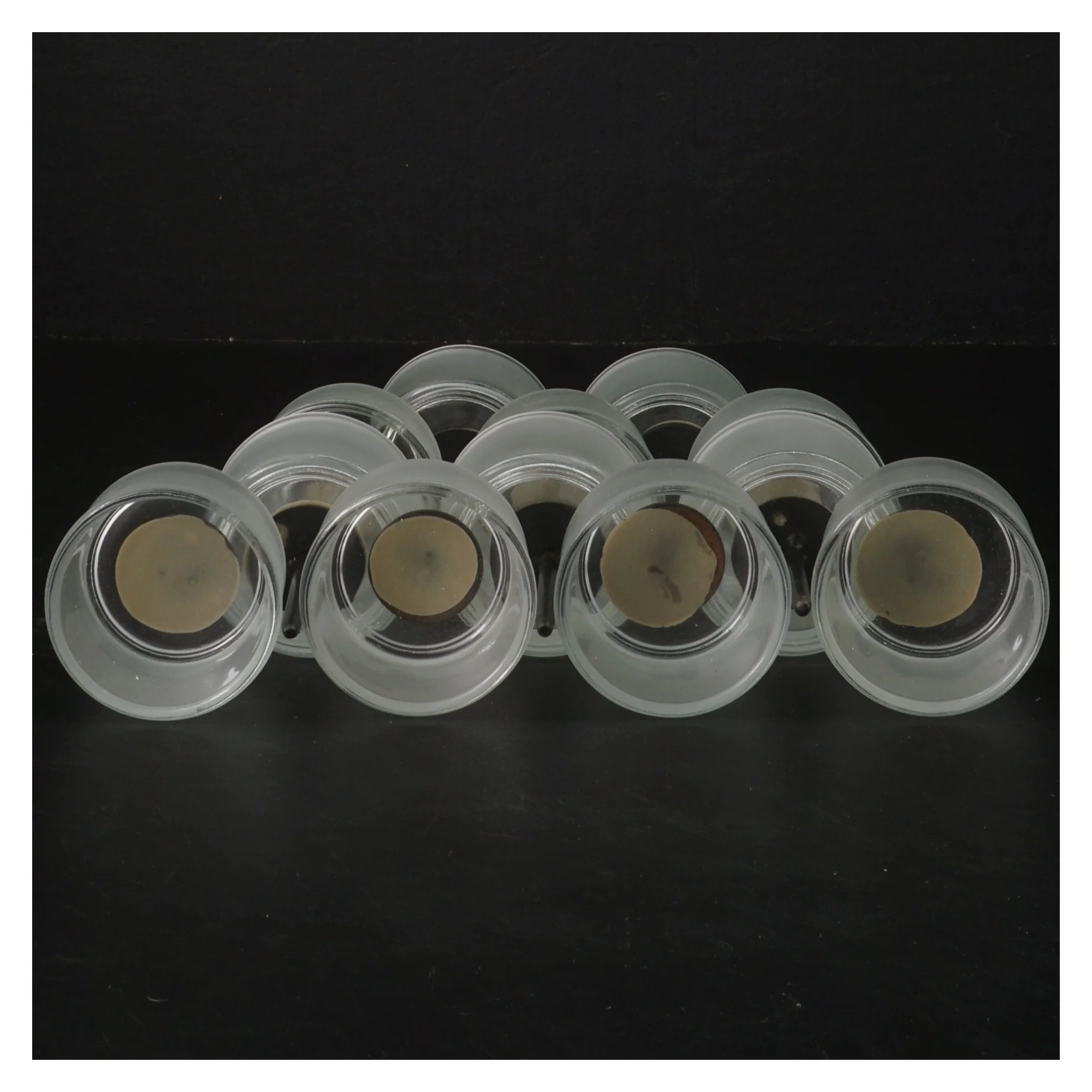 Dekorative glasholdere med spyd (str. 12 styk, ø 5 cm)