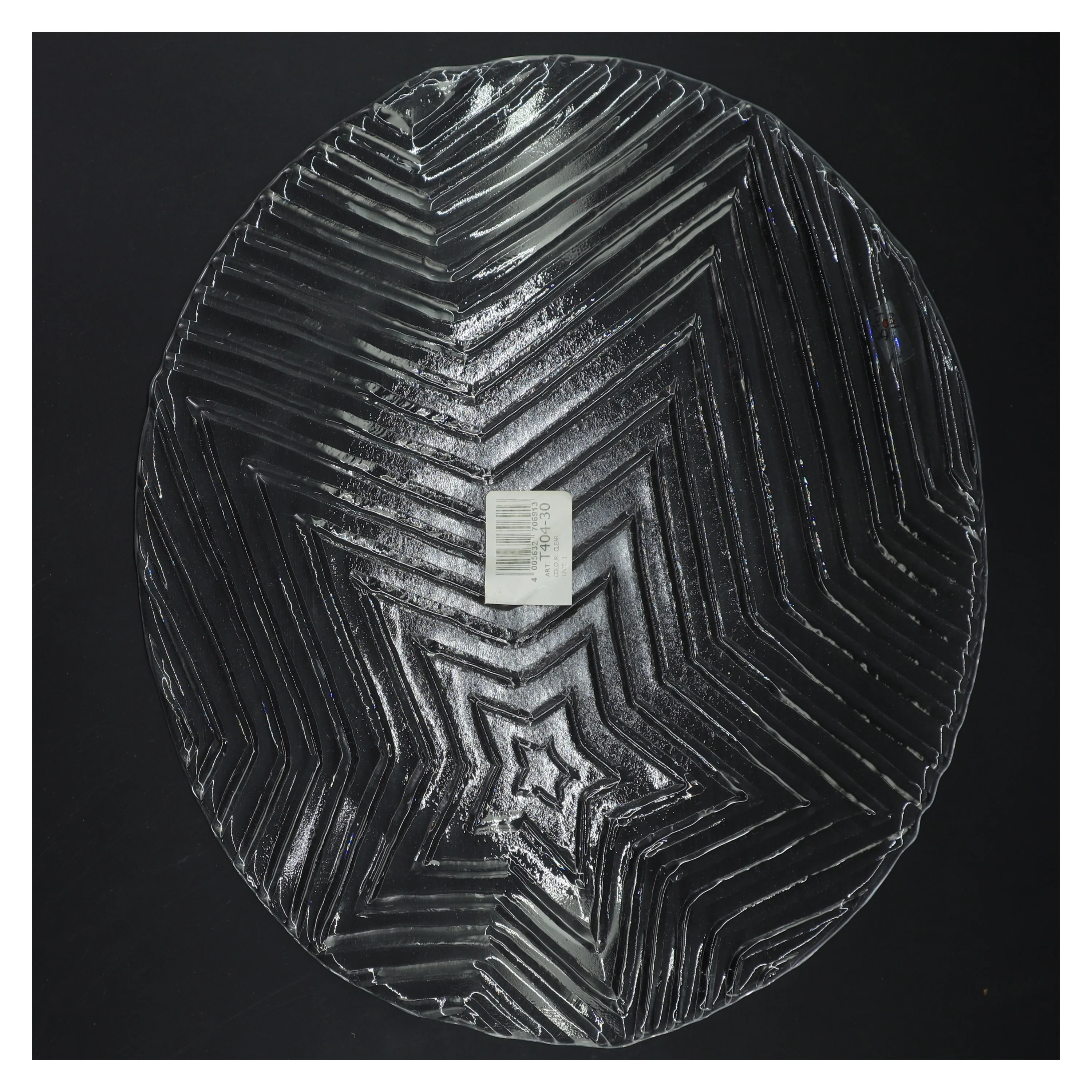 Sæt af 6 glasfade fra Sandra Rich (str. 6 styk, ø 30 cm)