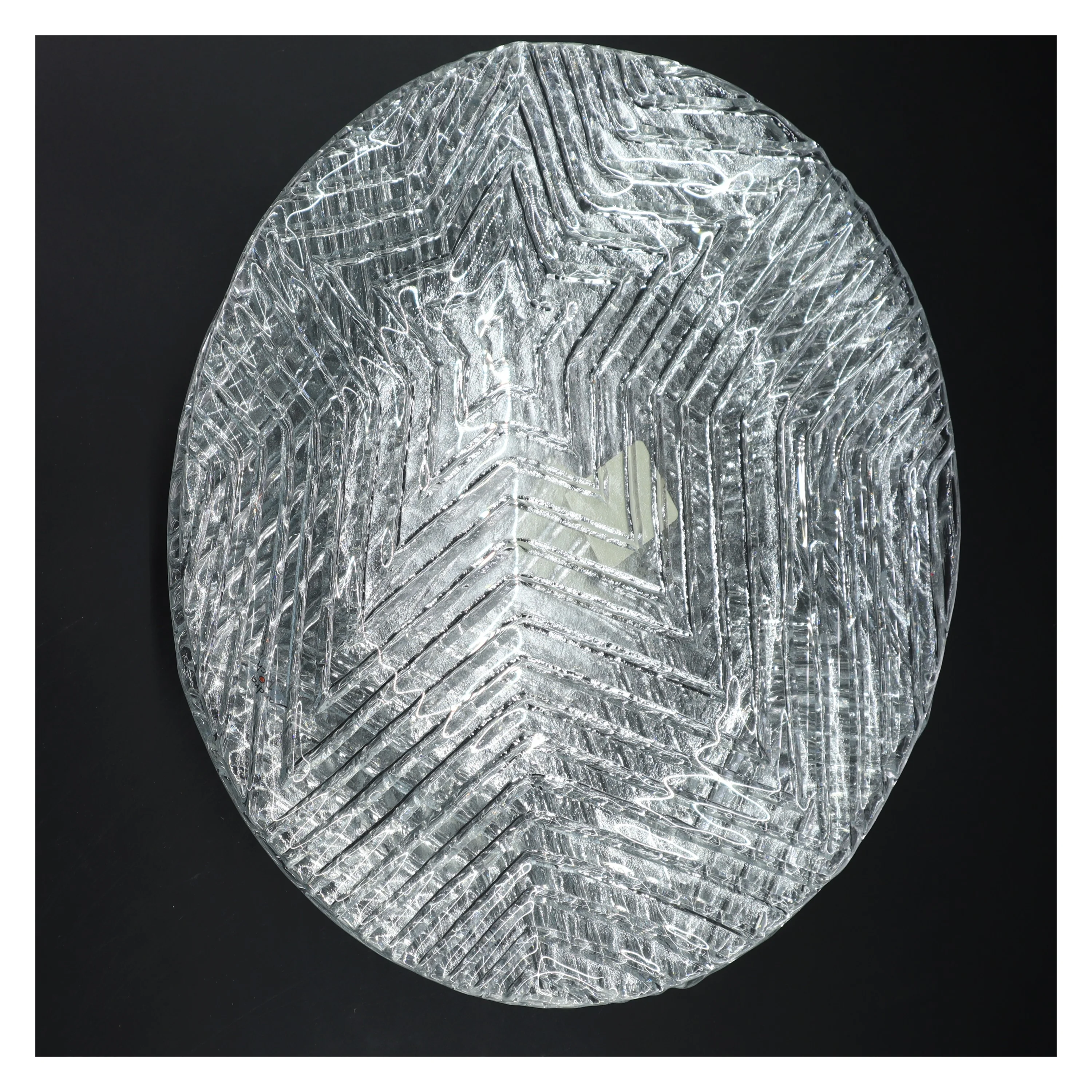 Sæt af 6 glasfade fra Sandra Rich (str. 6 styk, ø 30 cm)